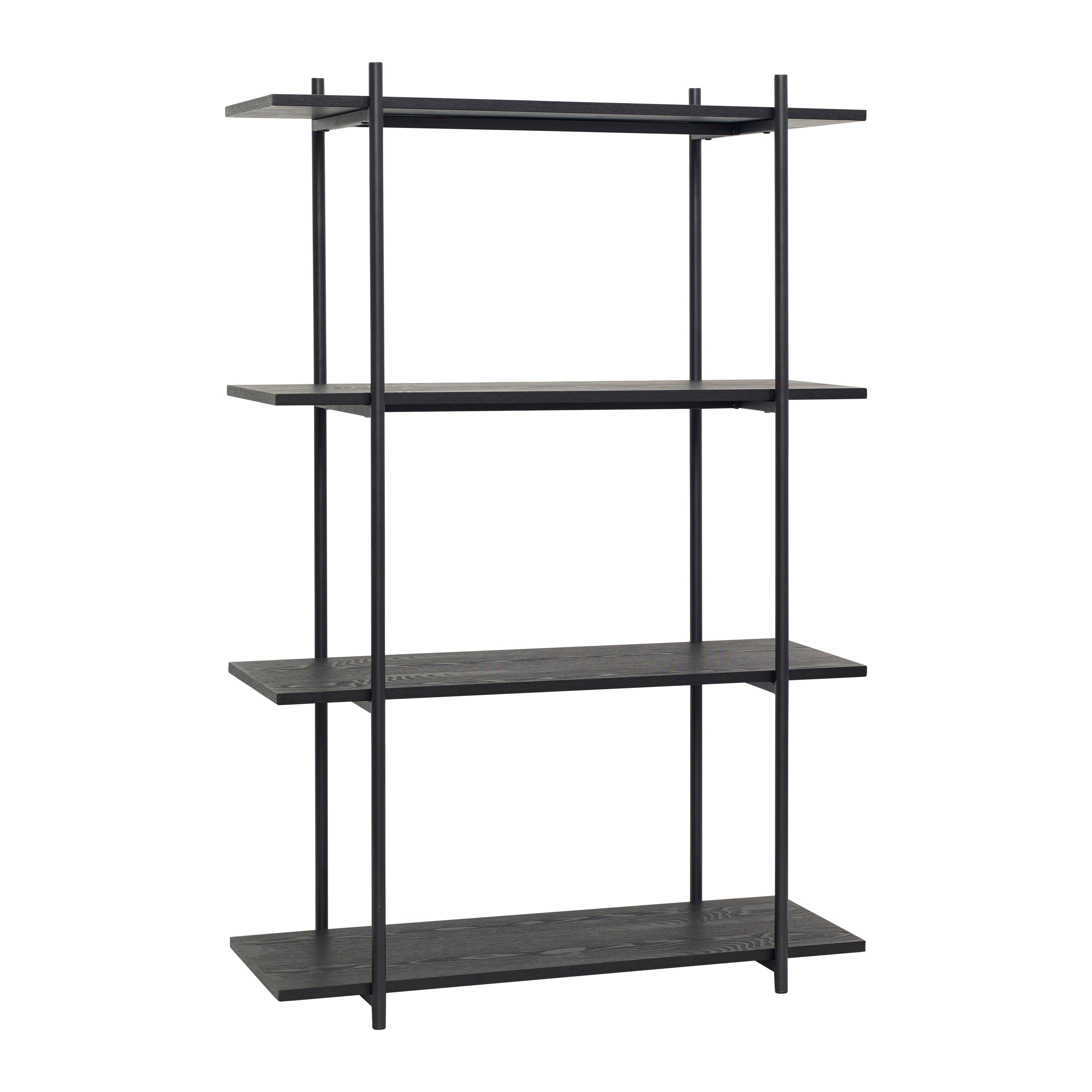 Normhylla singel stor svart - 100x39xh150cm