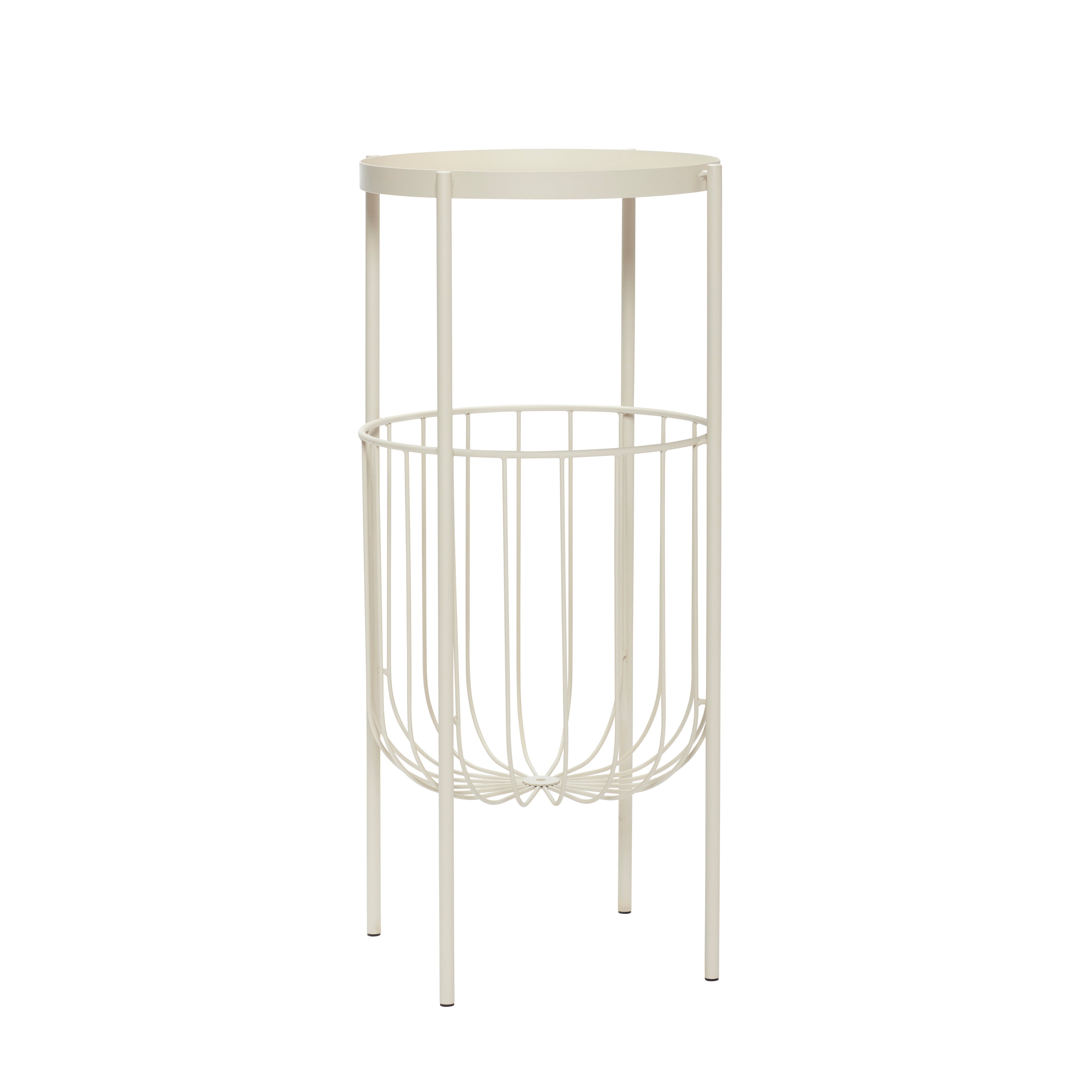 Eyrie Console Table Round Light Grey - 44xh90cm