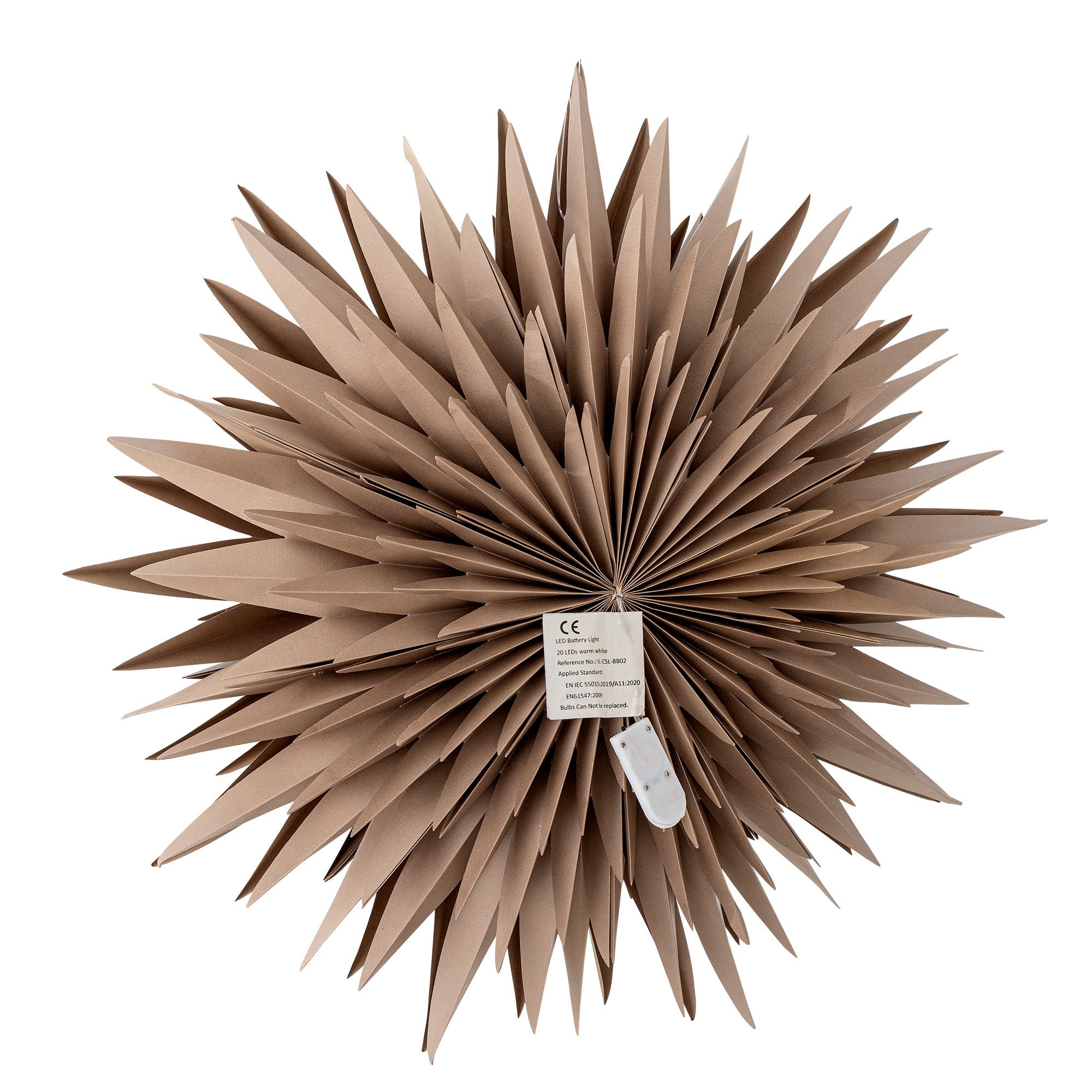 Bloomingville Elijas stjärna w/Light, Brown, FSC® Mix, papper
