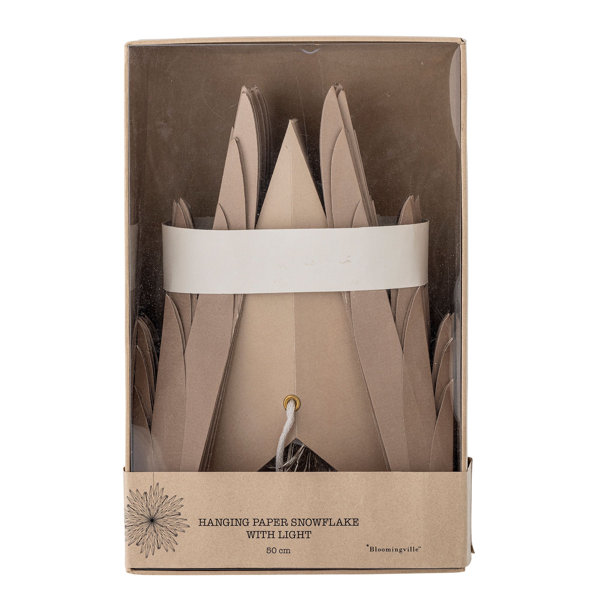 Bloomingville Elijas stjärna w/Light, Brown, FSC® Mix, papper