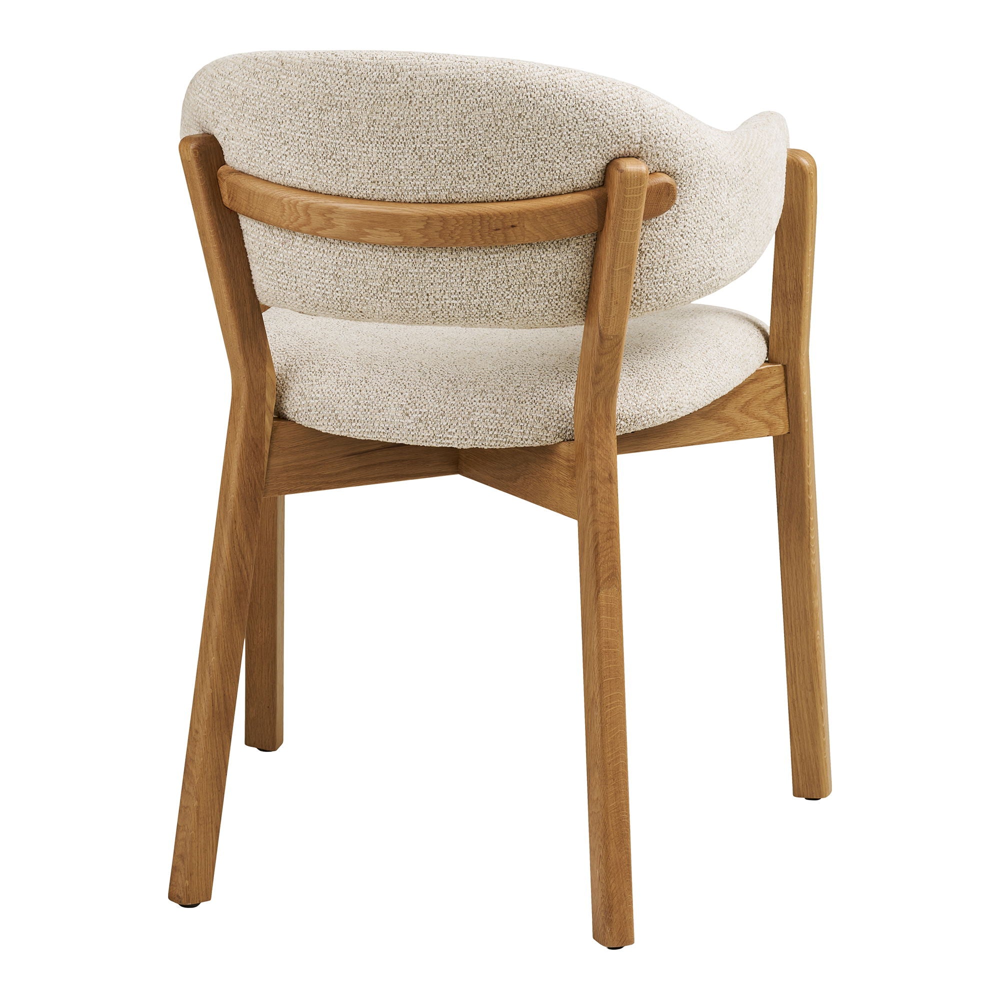 Dunkirk matbordsstol - matstol, armstöd, ek med tygstol, beige hn1318