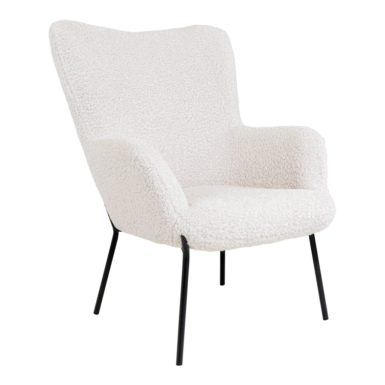 Glasgow Set - Lounge Chair and Foot Pall, White HN1090