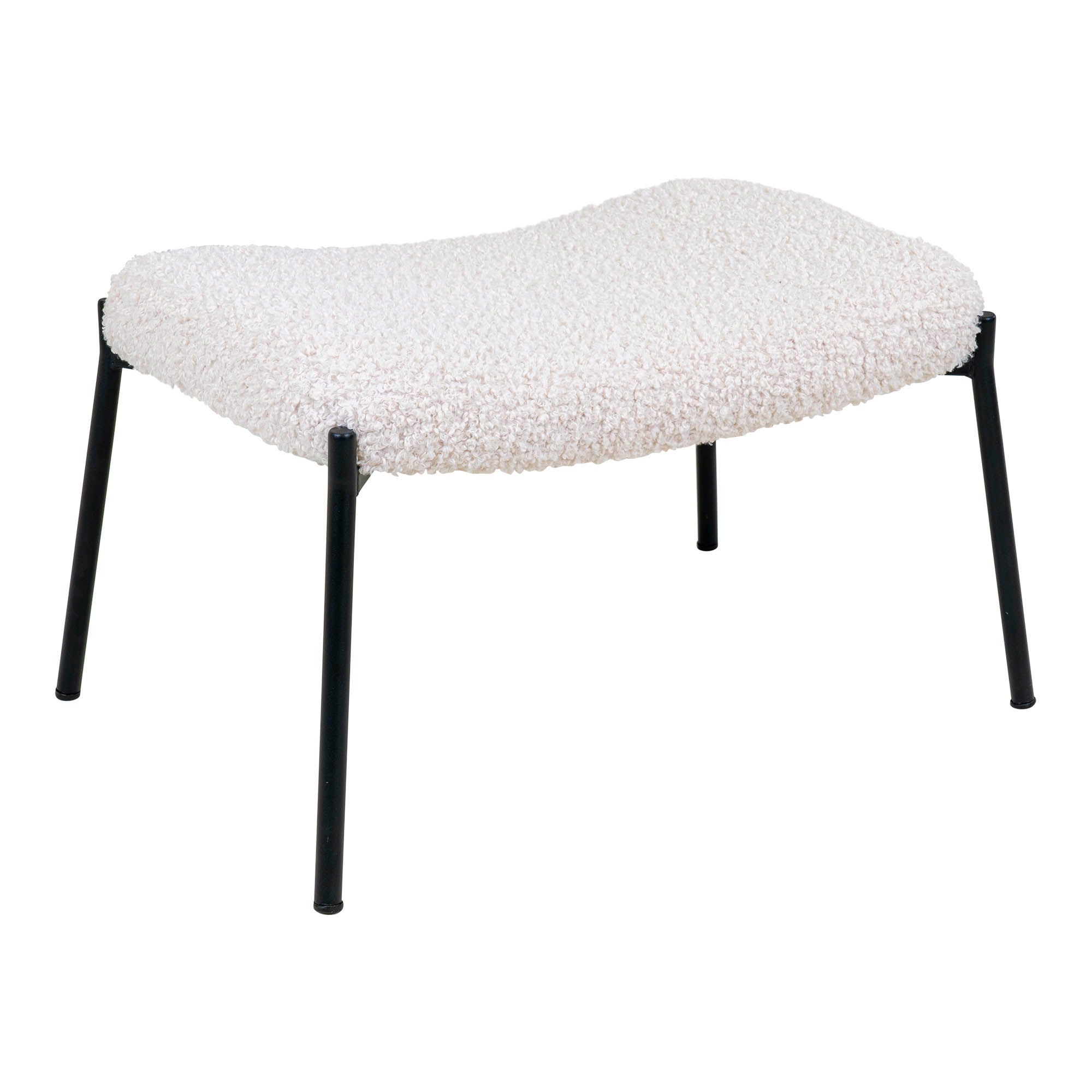 Glasgow Set - Lounge Chair and Foot Pall, White HN1090