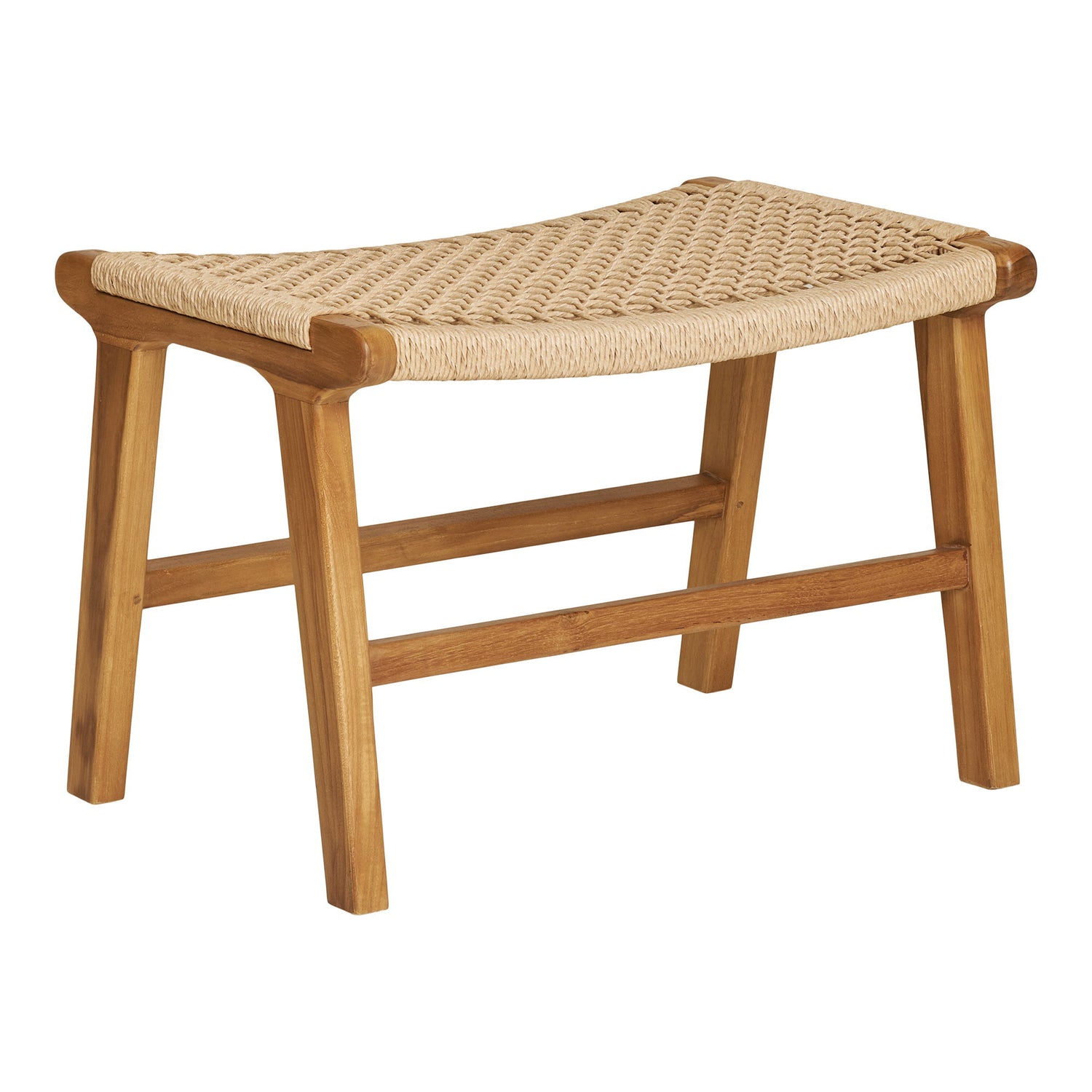 Derby Set - Lounge Chair and Pall, Teak/PE Rattan, Nature