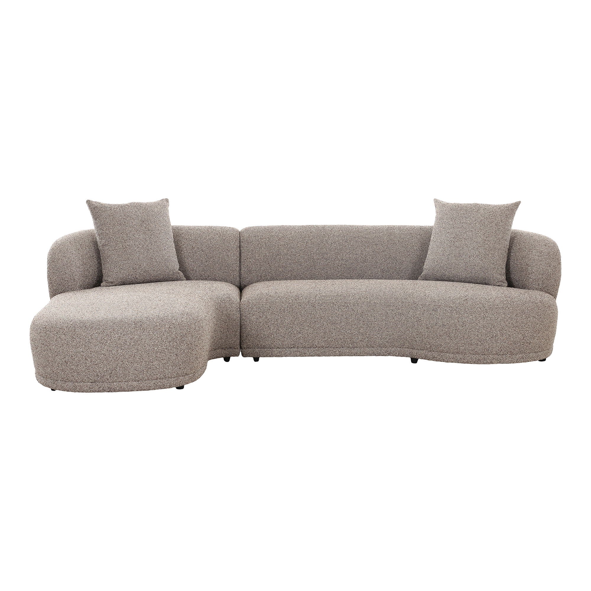 Soffa med 2 kuddar, vänster -wing, brun, hn1299