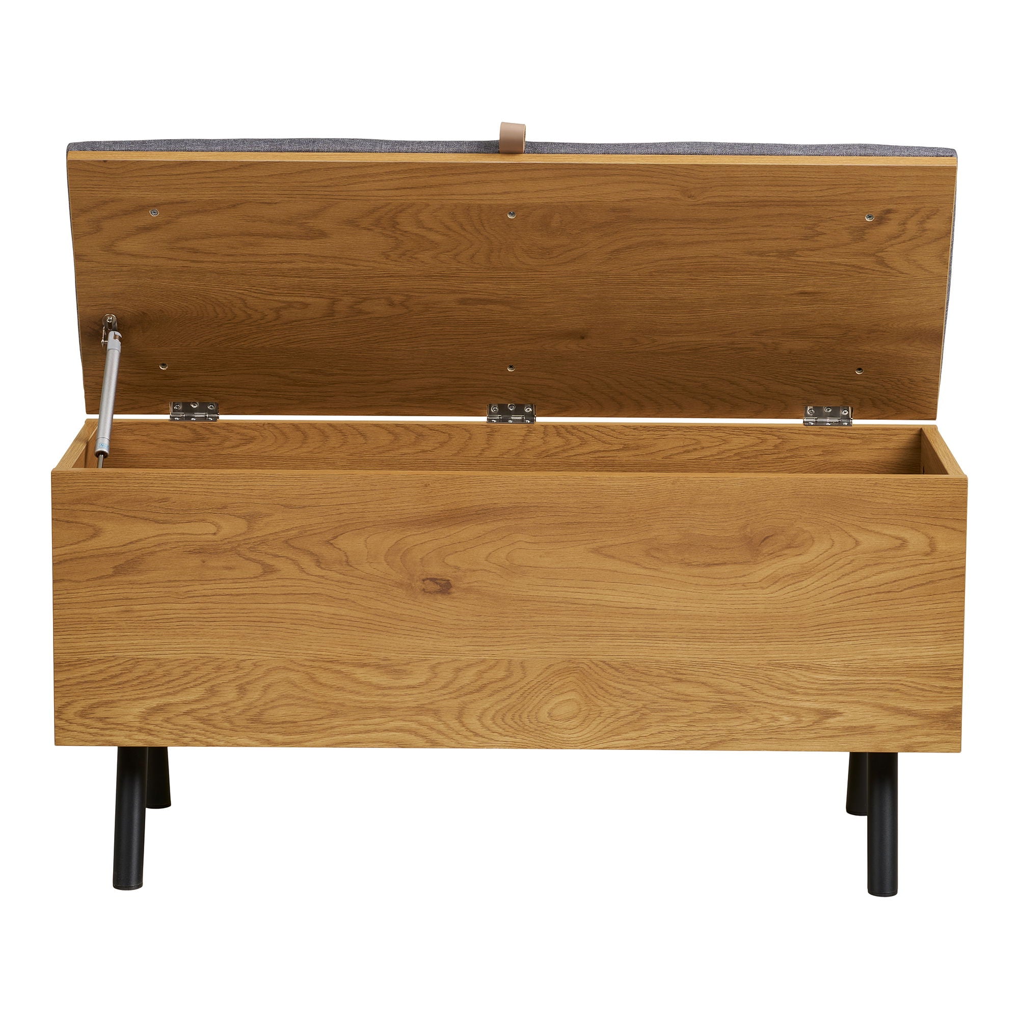 Barco -bänk med förvaring - bänk med förvaring, ek look 92x33x48 cm
