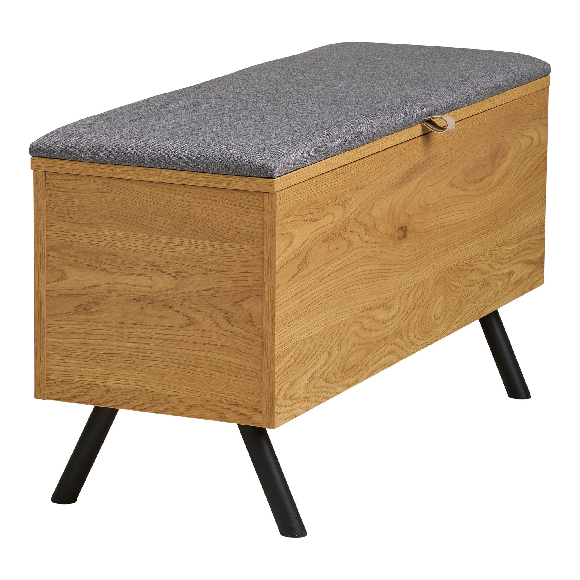Barco -bänk med förvaring - bänk med förvaring, ek look 92x33x48 cm