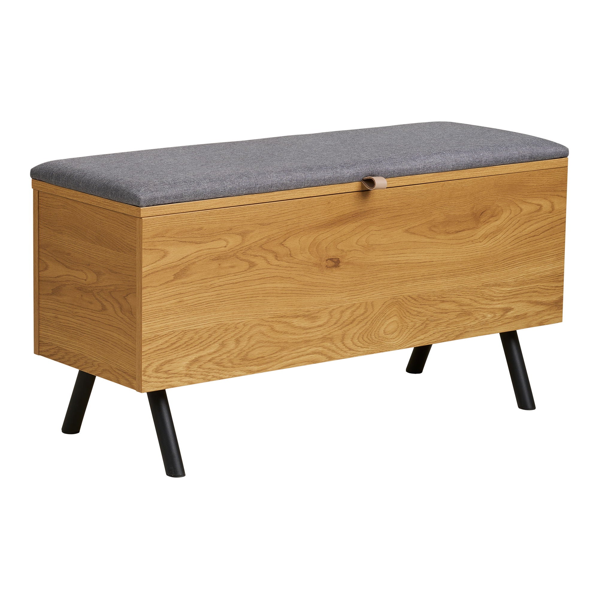 Barco -bänk med förvaring - bänk med förvaring, ek look 92x33x48 cm