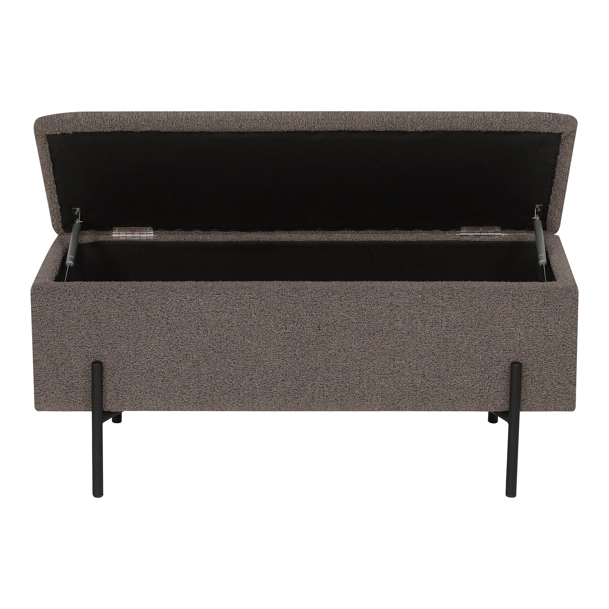 Watford Bench - Bench With Storage, Bouclé, Brown 95x36.5x43 CM, HN1061