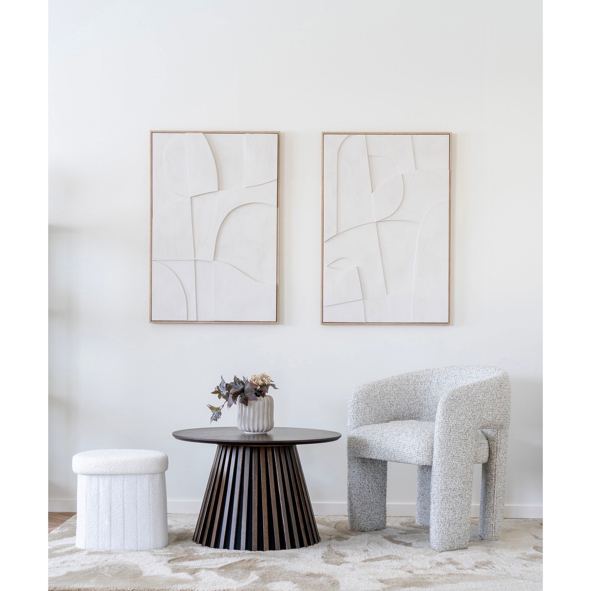 Puf, Teddy, White, HN1310<br>42,5x36,5 cm