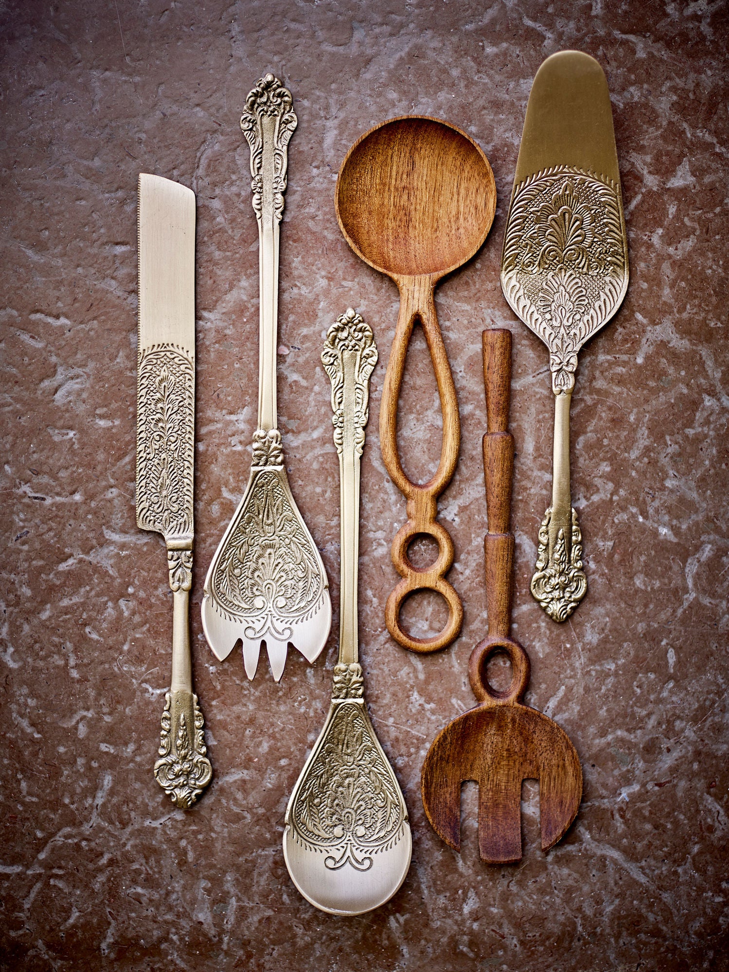 Bloomingville Kalima Cake Spade, mässing, mässing