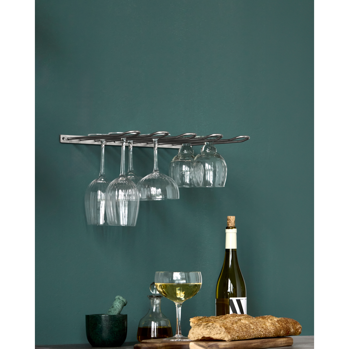 Glasställ, hdstilio, antik silverfinish