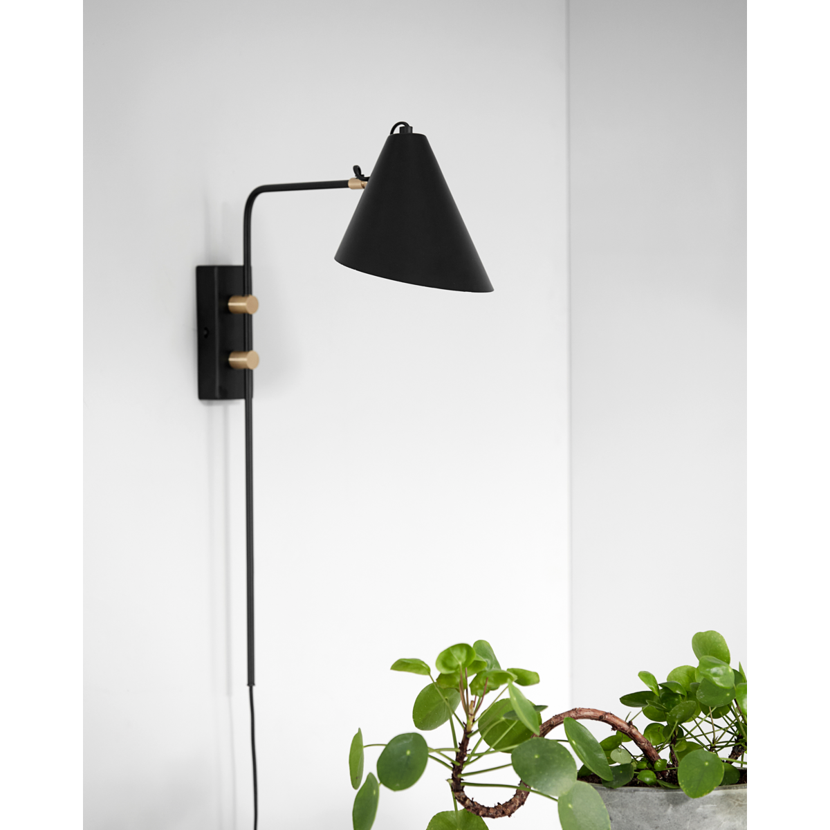 Vägglampa, hdclub, svart