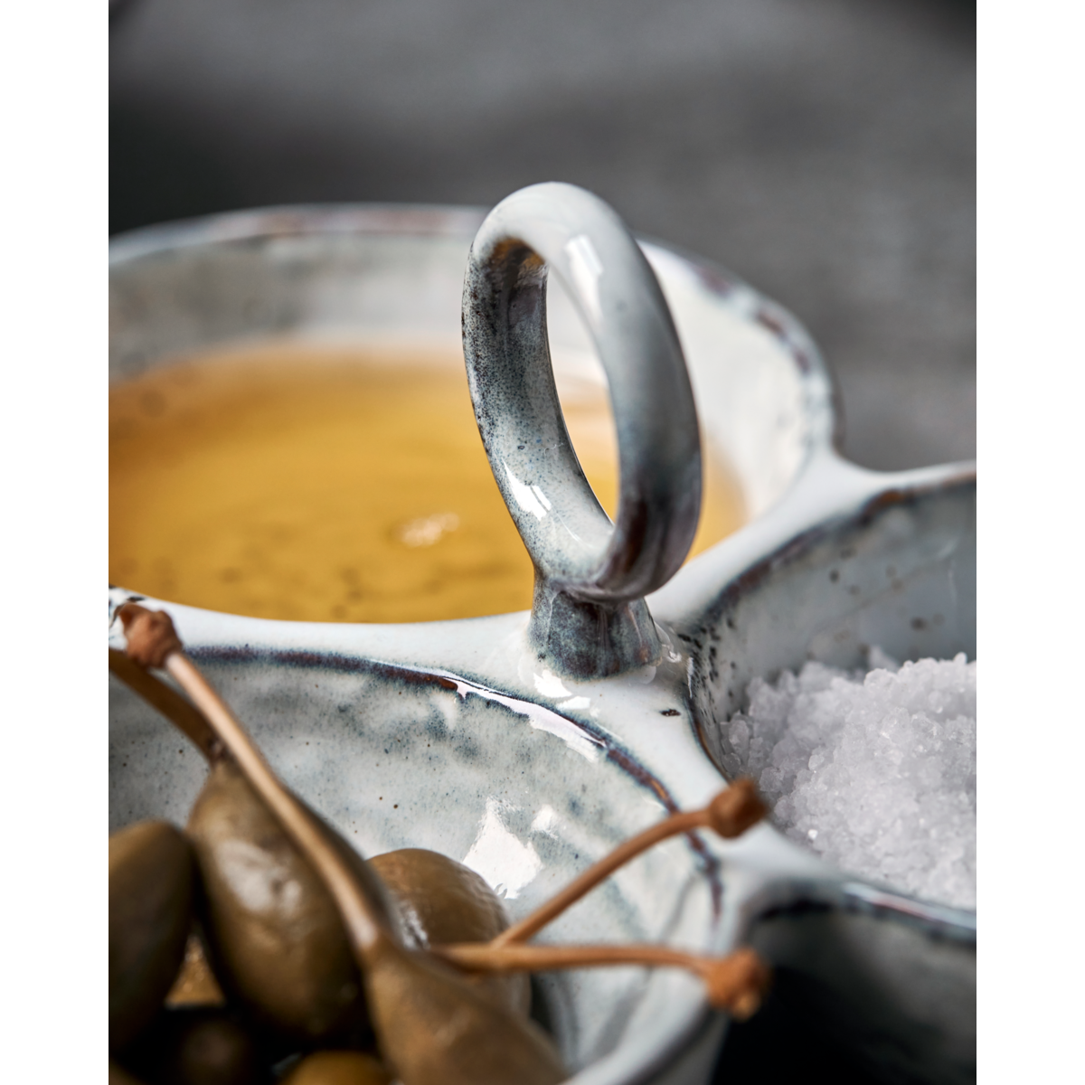 Serverande skålar, hdrustic, mörkgrå