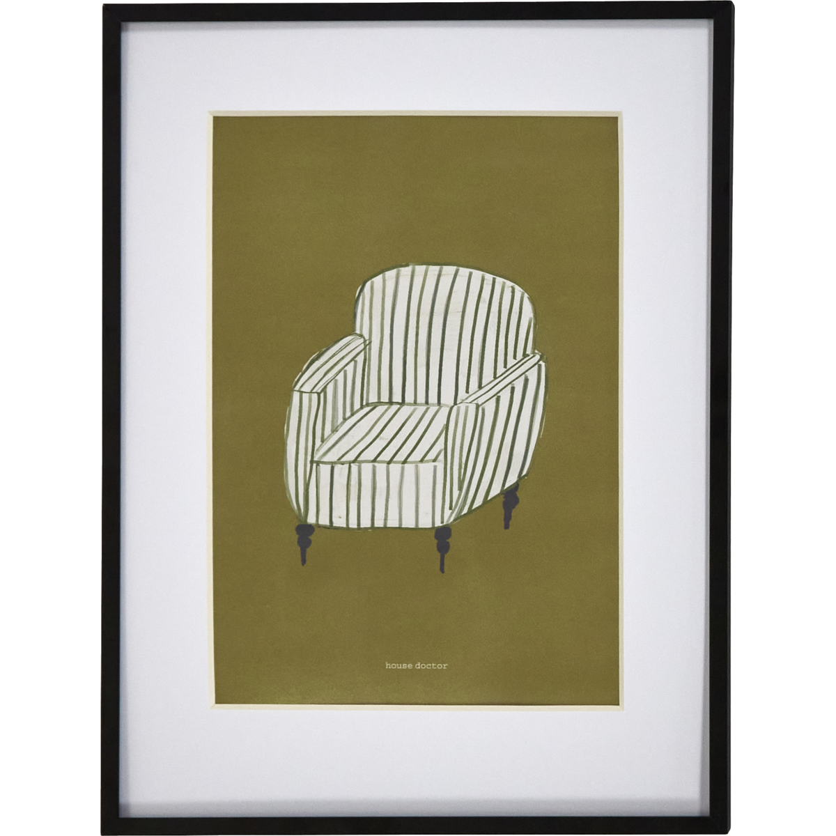 Väggkonst hdchair, senapsgul