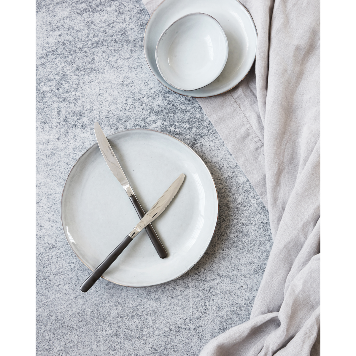 Kniv, hdox, svart; silver