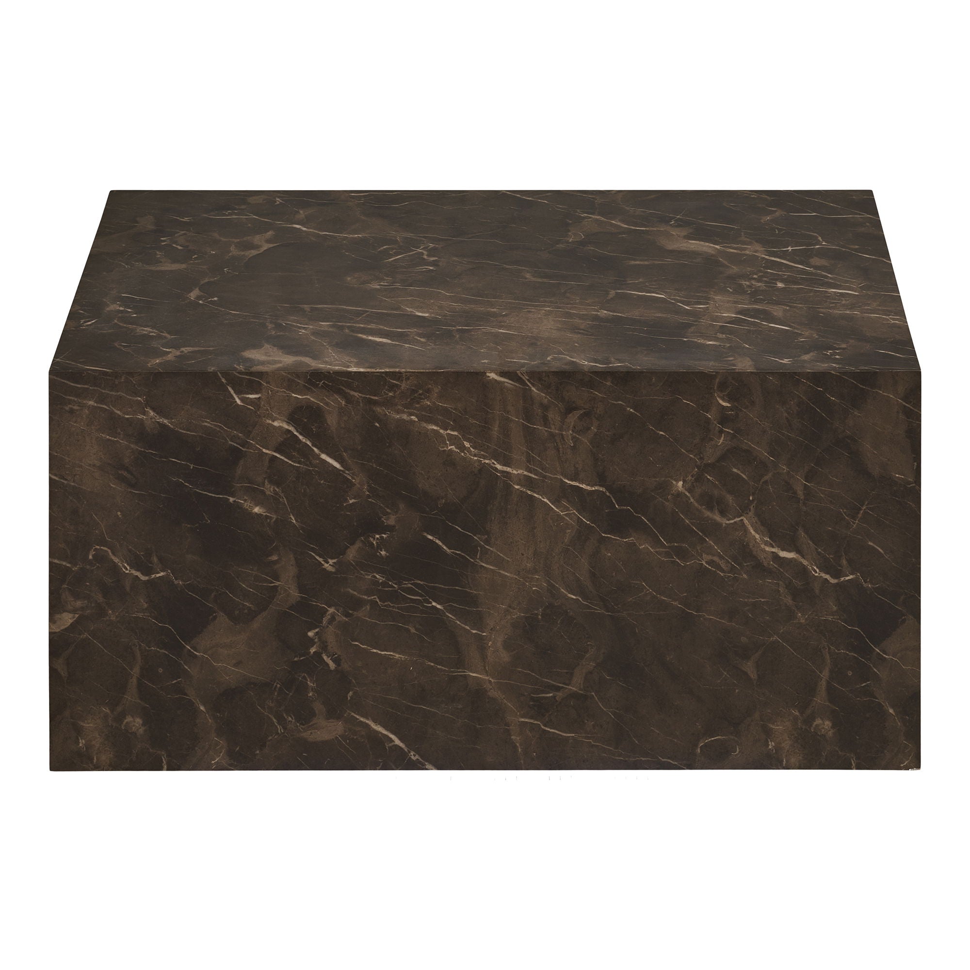 Prag soffbord - soffbord, marmorutseende, brun 60x80x40 cm