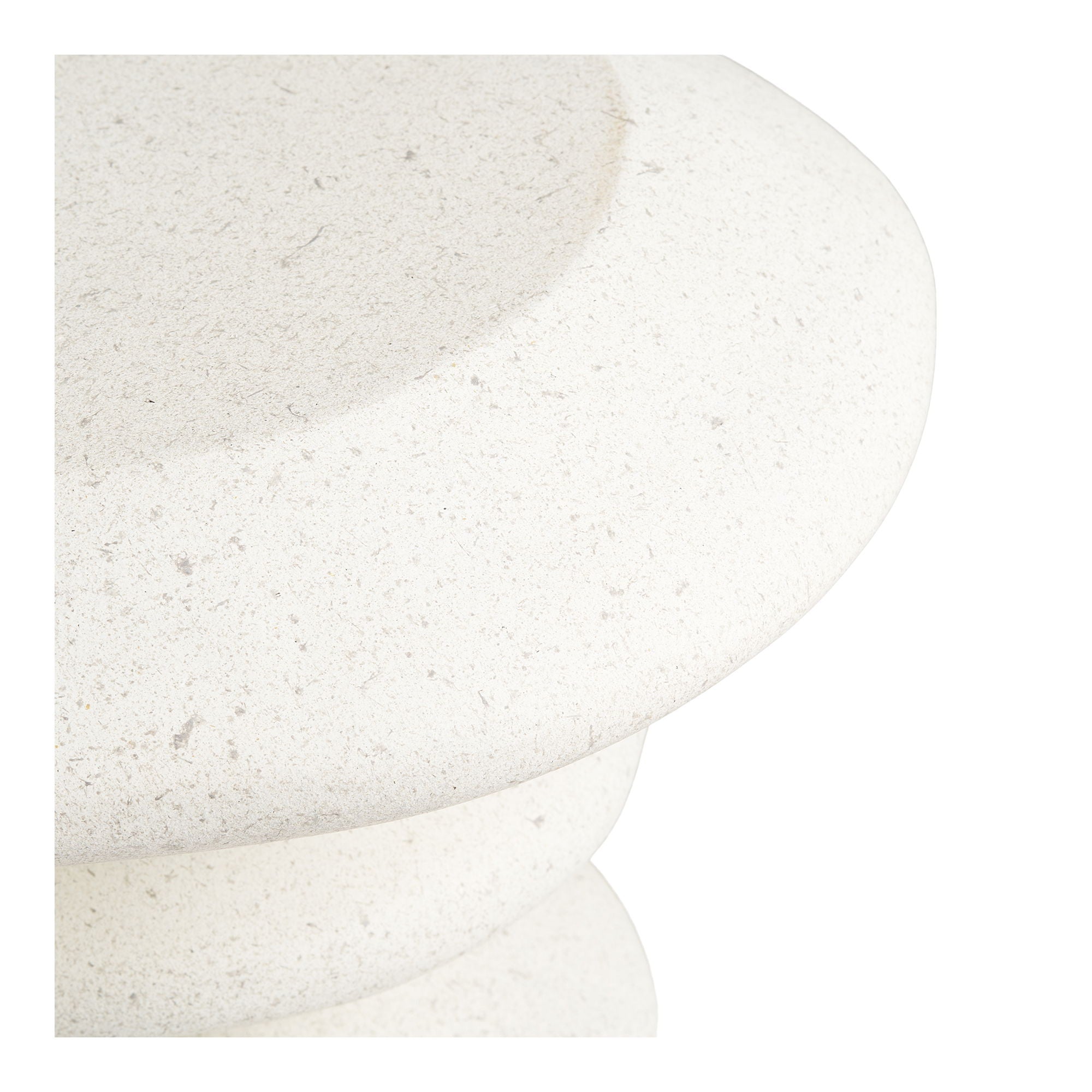 Blackburn sidobord - sidobord, fiberclay, vit Ø36x45,5 cm