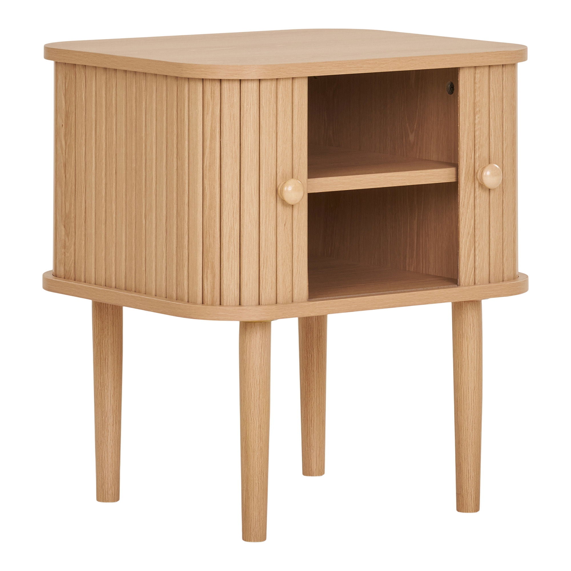 Hörnbord, 2 dörrar, natur<br>45x40x50,5 cm