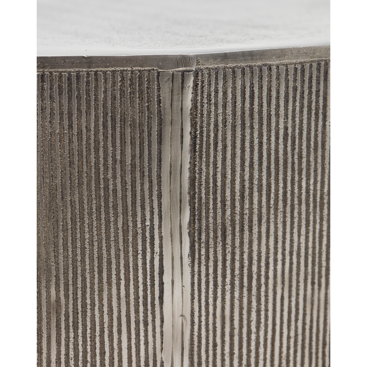 Soffbord, hdrota, borstat silver