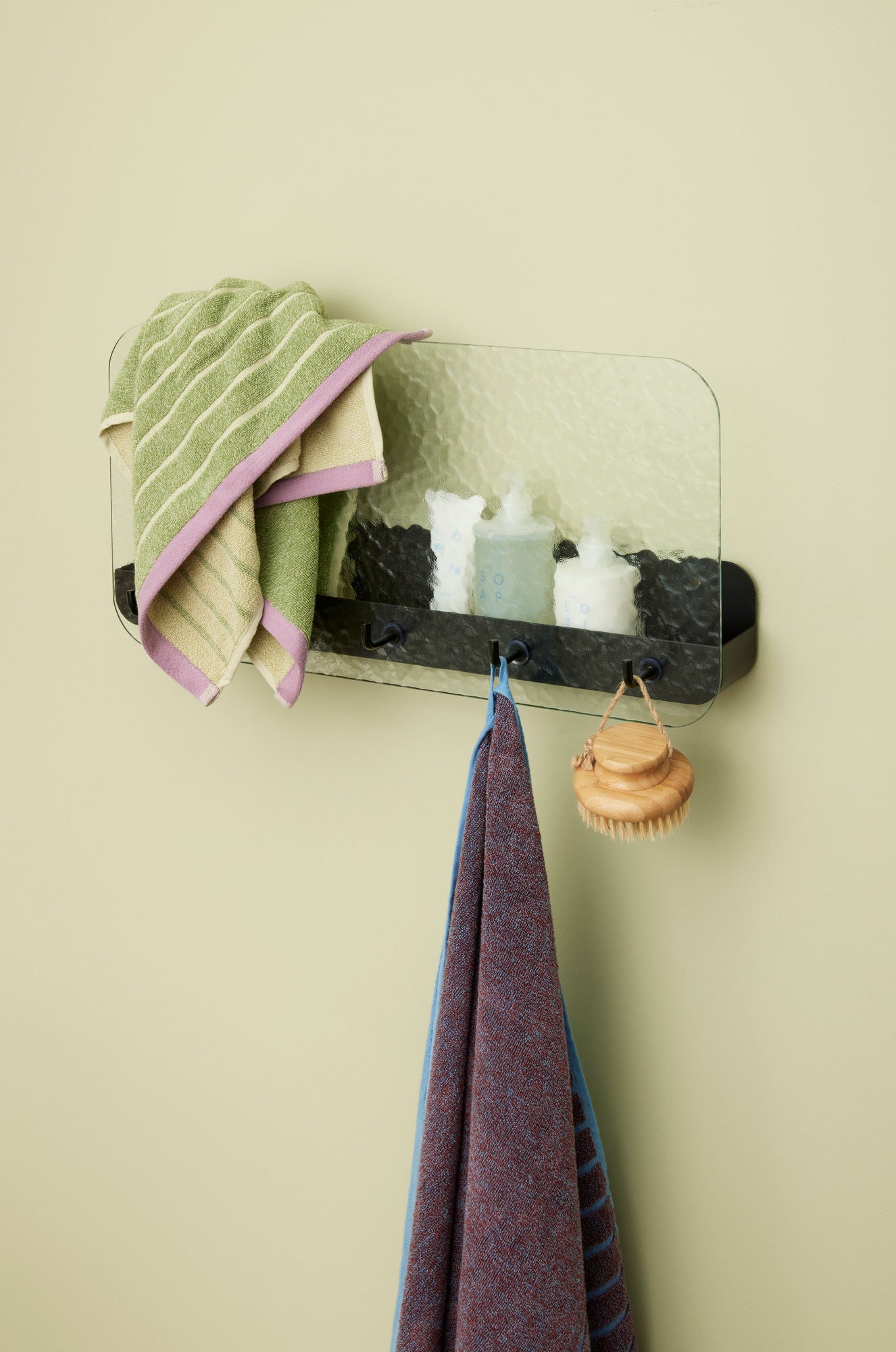 HübSch Promenade handduk stor lila/blå