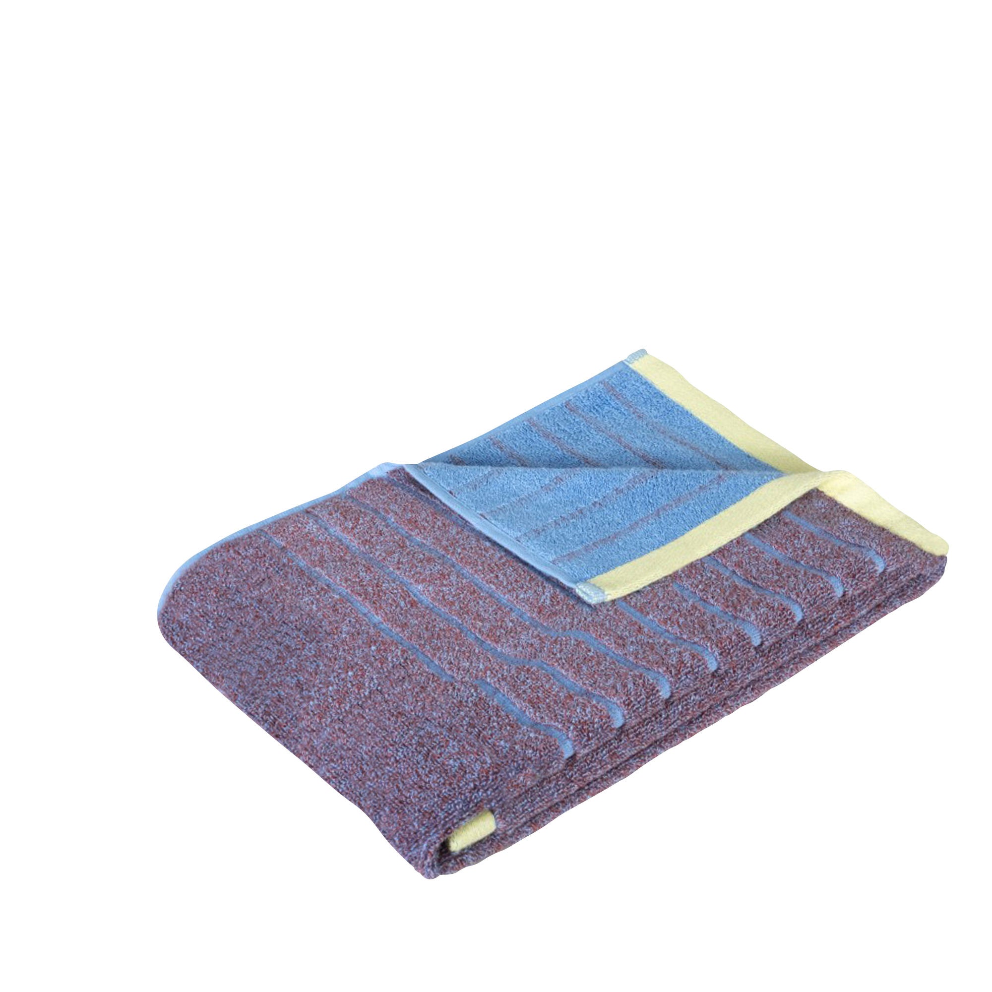 HübSch Promenade handduk stor lila/blå