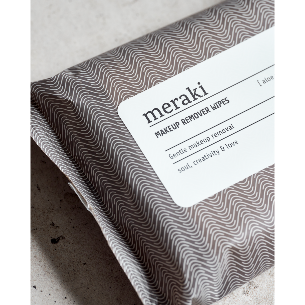 Makeup Remover Wipes, Aloe Vera, Hot Grey; vit