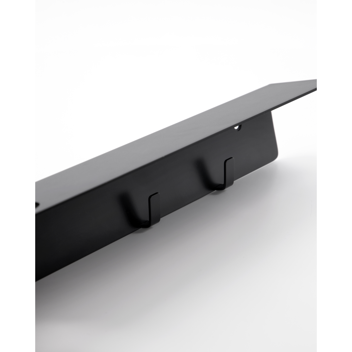 Flaskupphängning med krokar, borstad svart finish