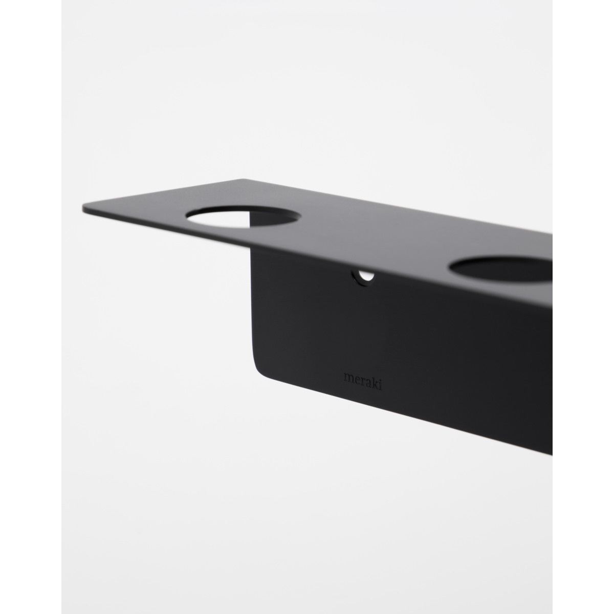 Flaskupphängning med krokar, borstad svart finish