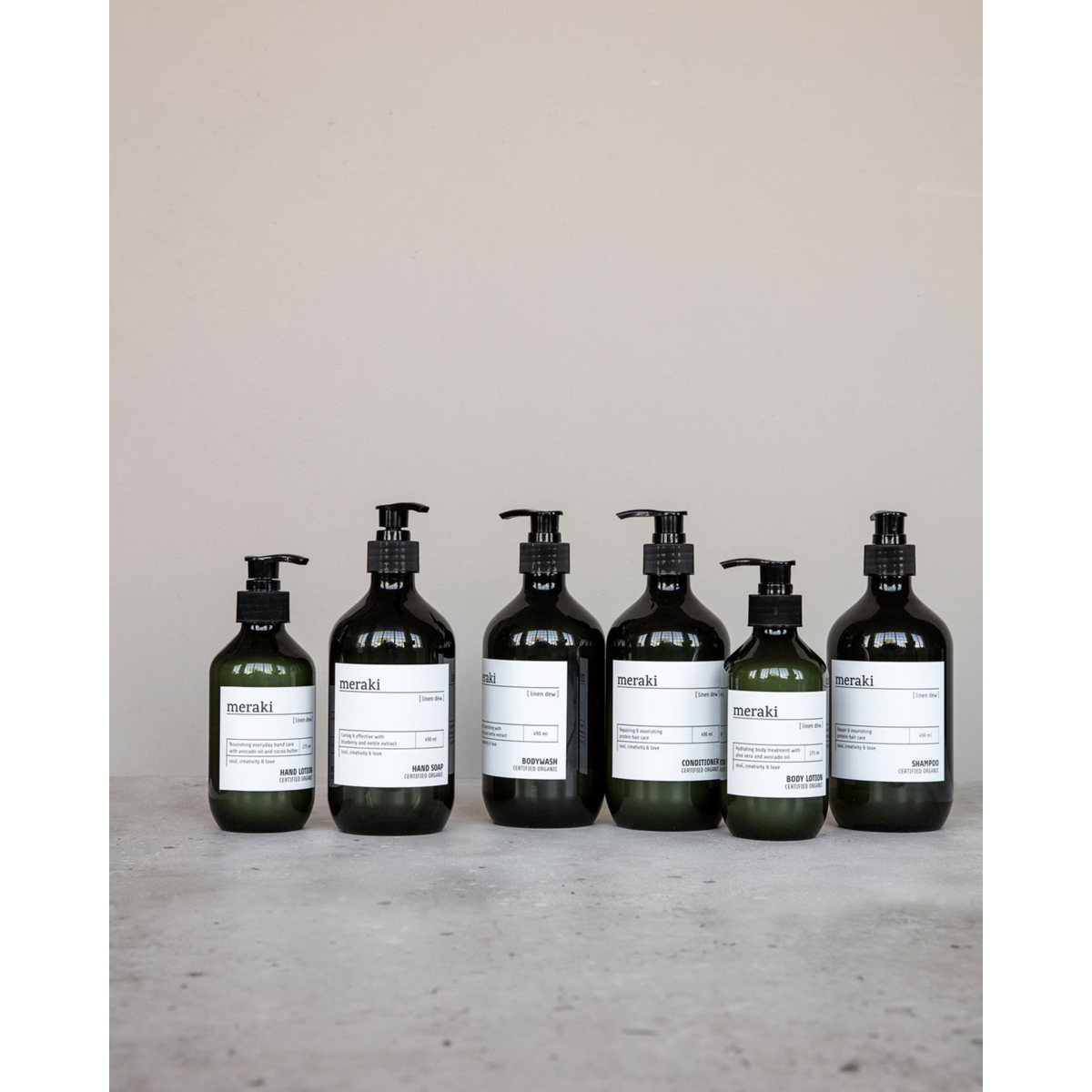Handlotion, linne dagg, grönt