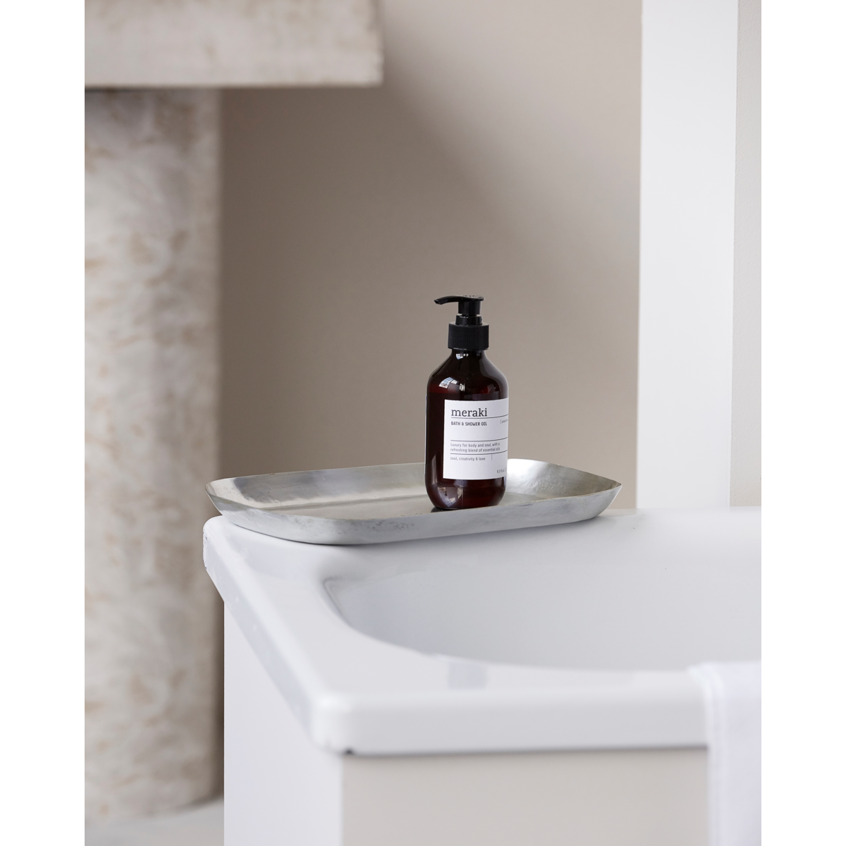 Bad & duscholja, sammet humör, brunt