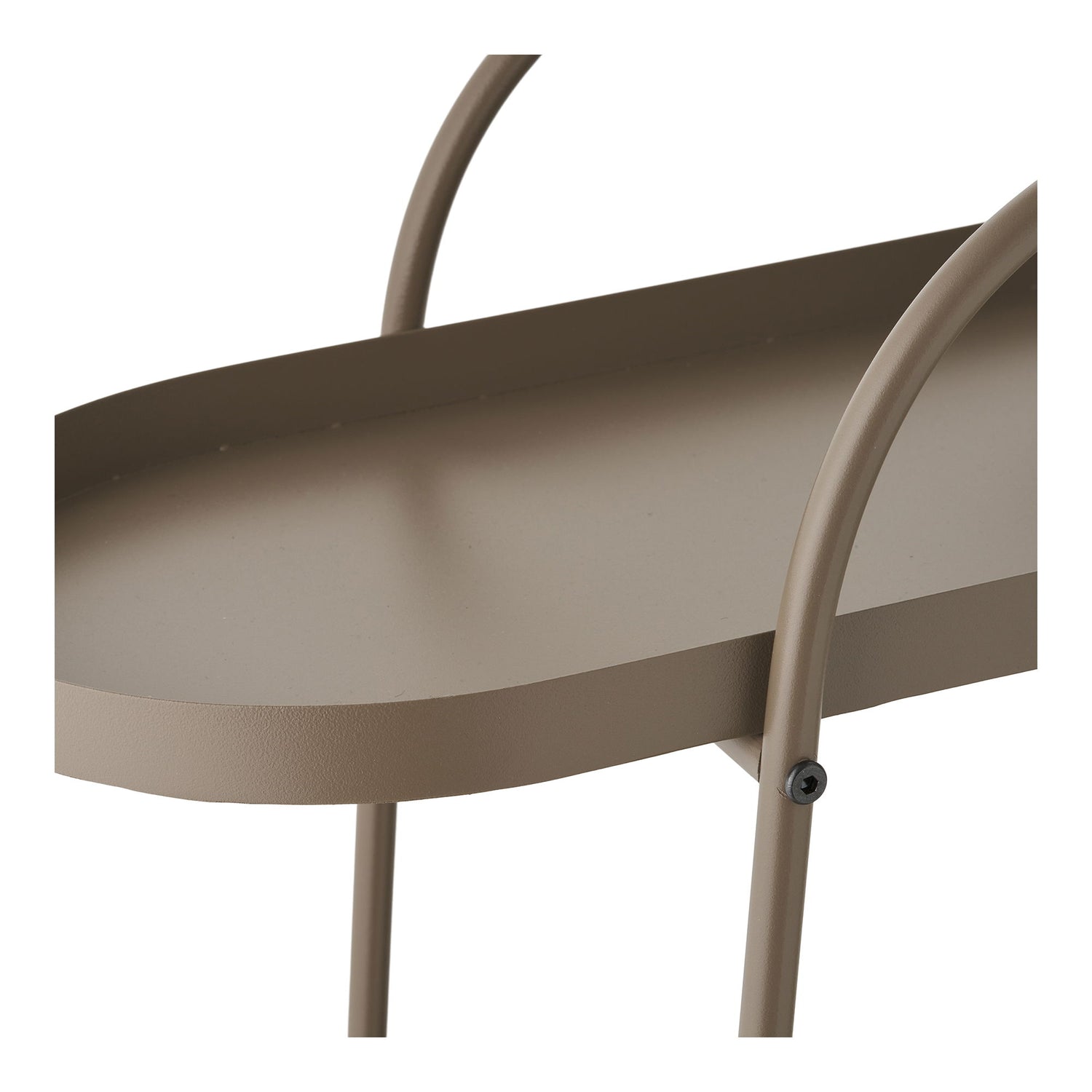 Empoli Bar Trolley - Barvagn, 2 hyllor, stål, brun 27,5x60x64 cm