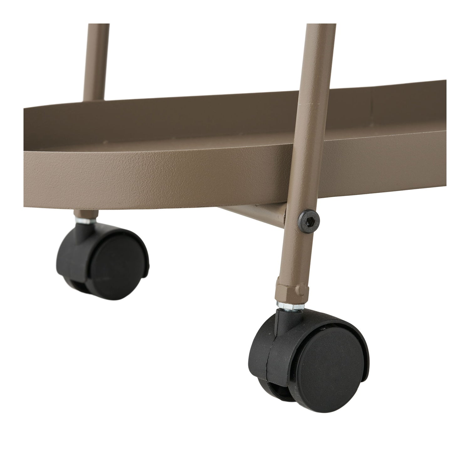 Empoli Bar Trolley - Barvagn, 2 hyllor, stål, brun 27,5x60x64 cm