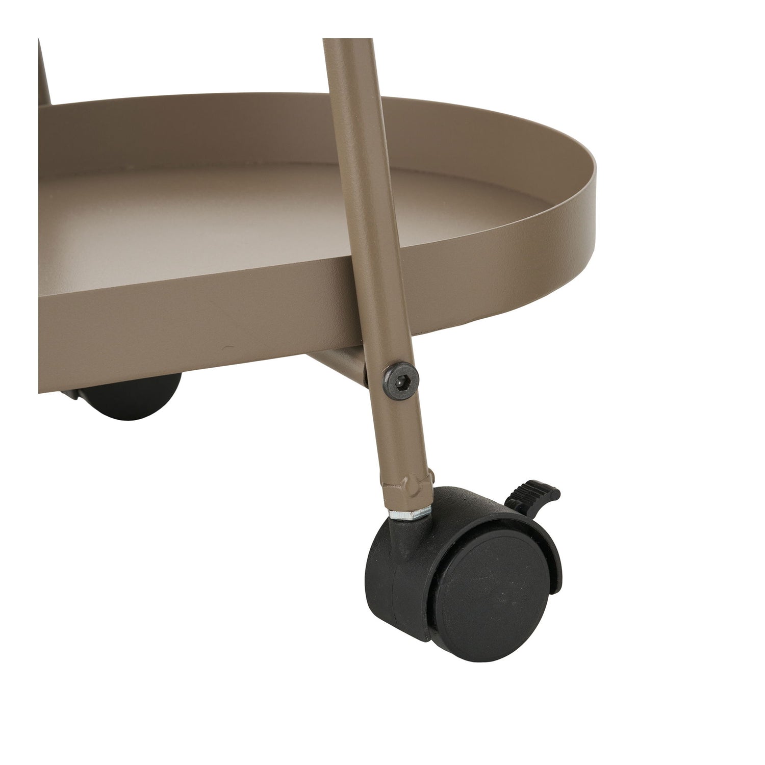 Empoli Bar Trolley - Barvagn, 2 hyllor, stål, brun 27,5x60x64 cm