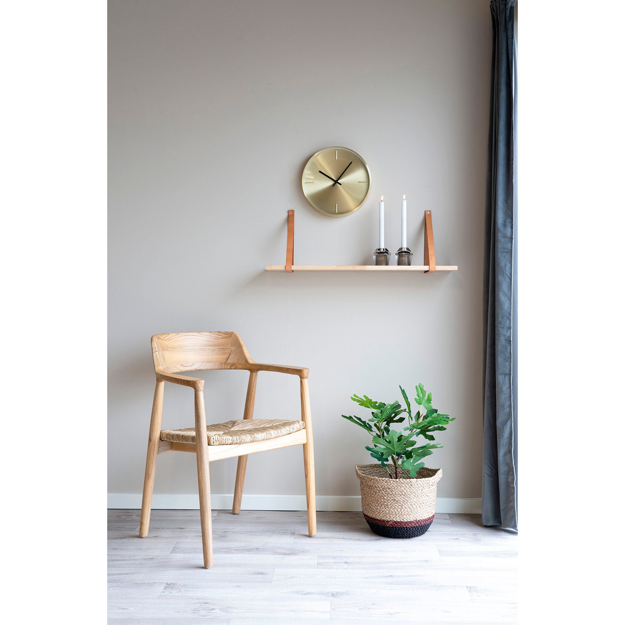 brune læderstropper 80x20 cm