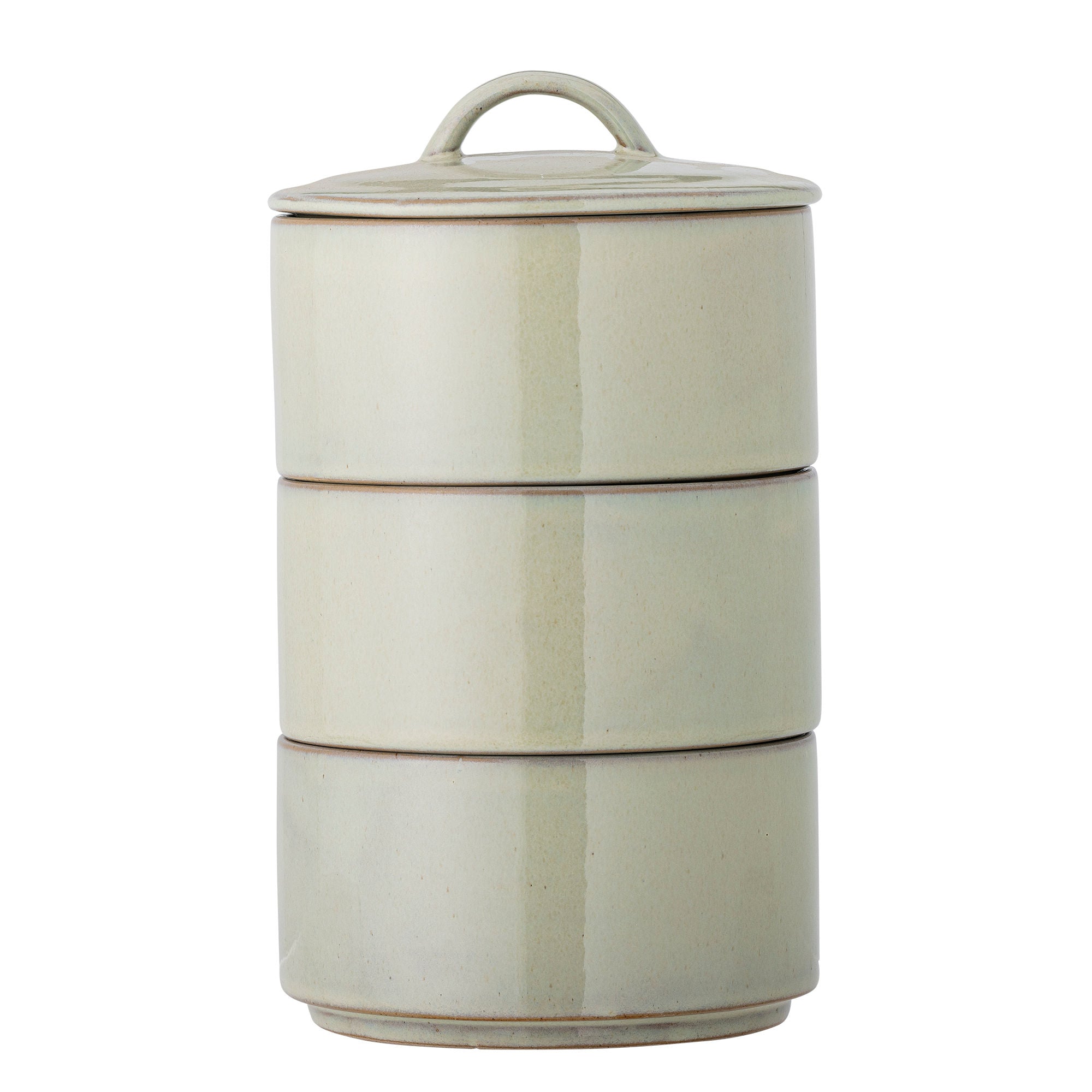 Creative Collection Ebba Pot w/Lid, Green, Stoneware