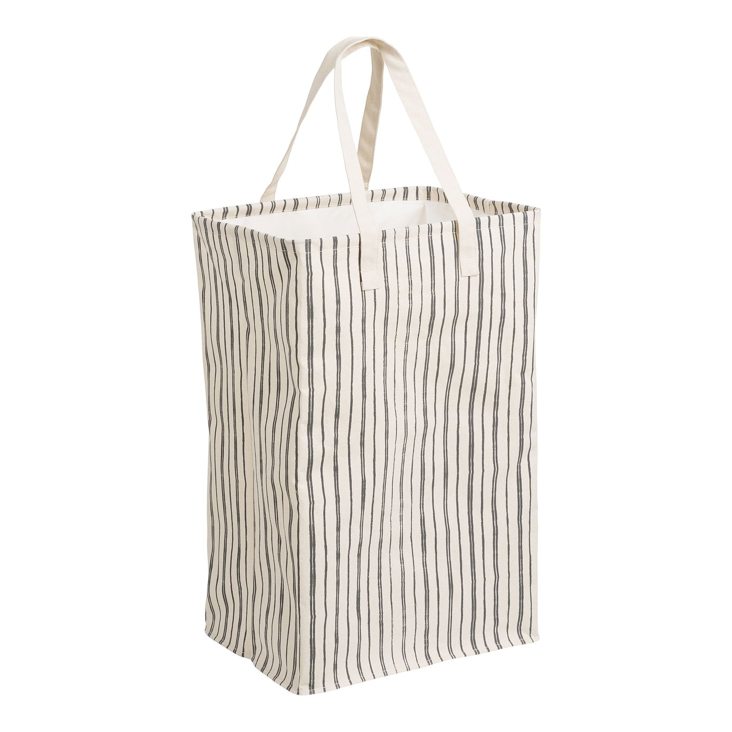 Argos tvättkorg - tvättkorg, tyg, beige/svart 38x28x58 cm