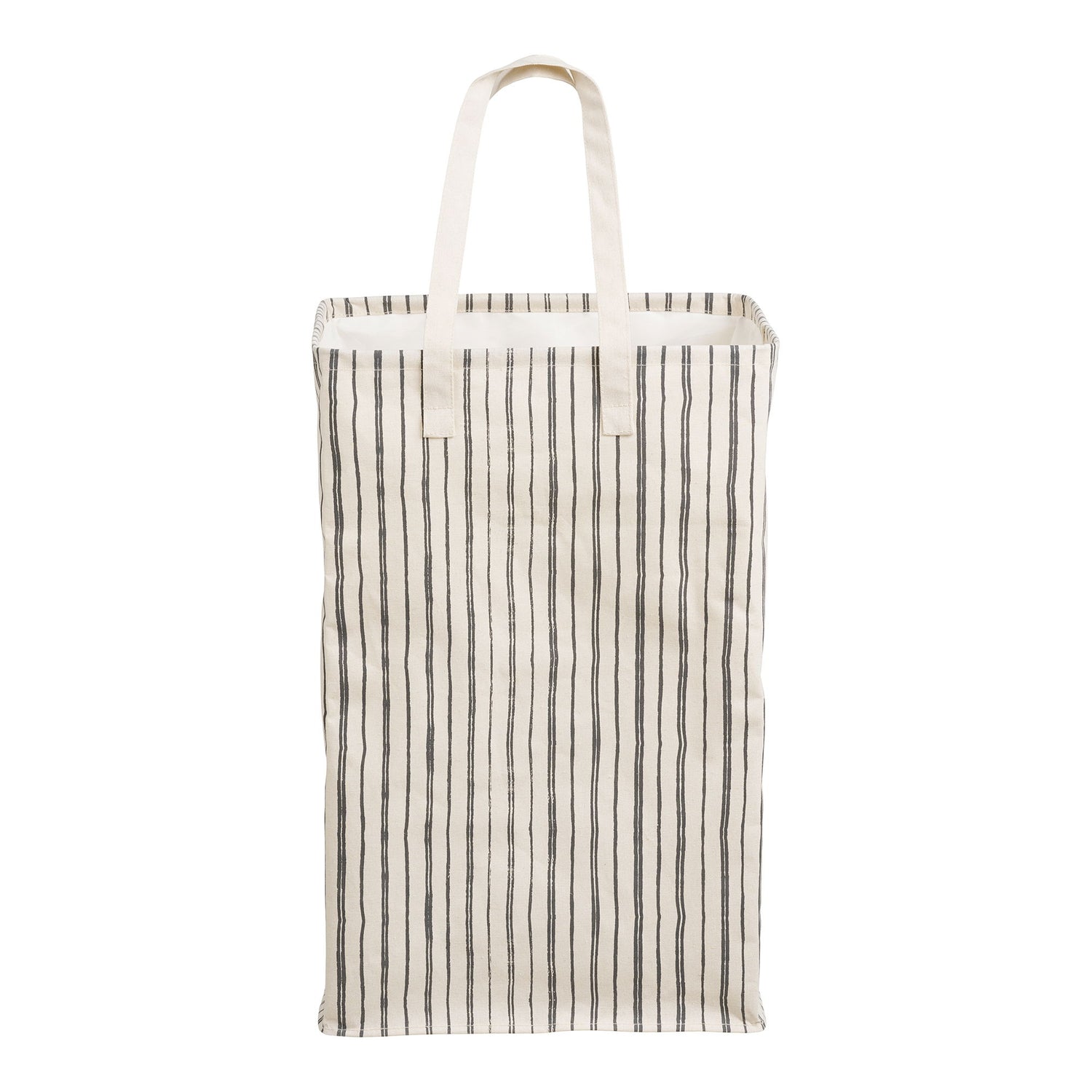 Argos tvättkorg - tvättkorg, tyg, beige/svart 38x28x58 cm