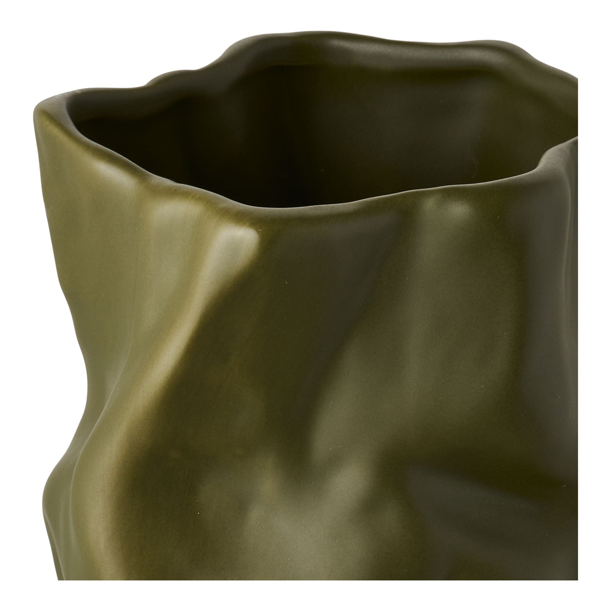 Vase - Vase, Ceramics, Green Ø15x25,5 cm