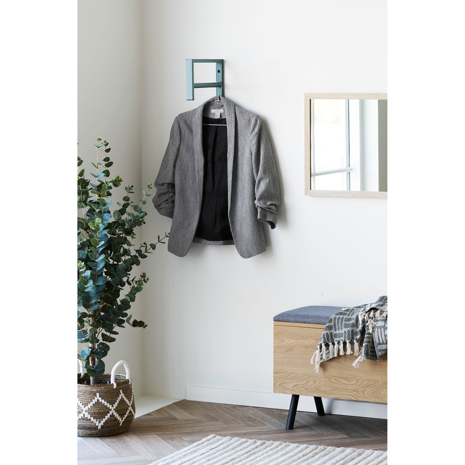 Trento klädstativ - klädstativ, metall, grön 3x30x82 cm