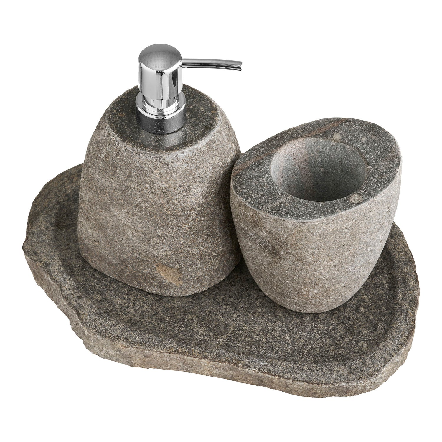 Gara badrumsuppsättning - Badrumsuppsättning, förvaringslådor, tvåldispenser, tillbaka