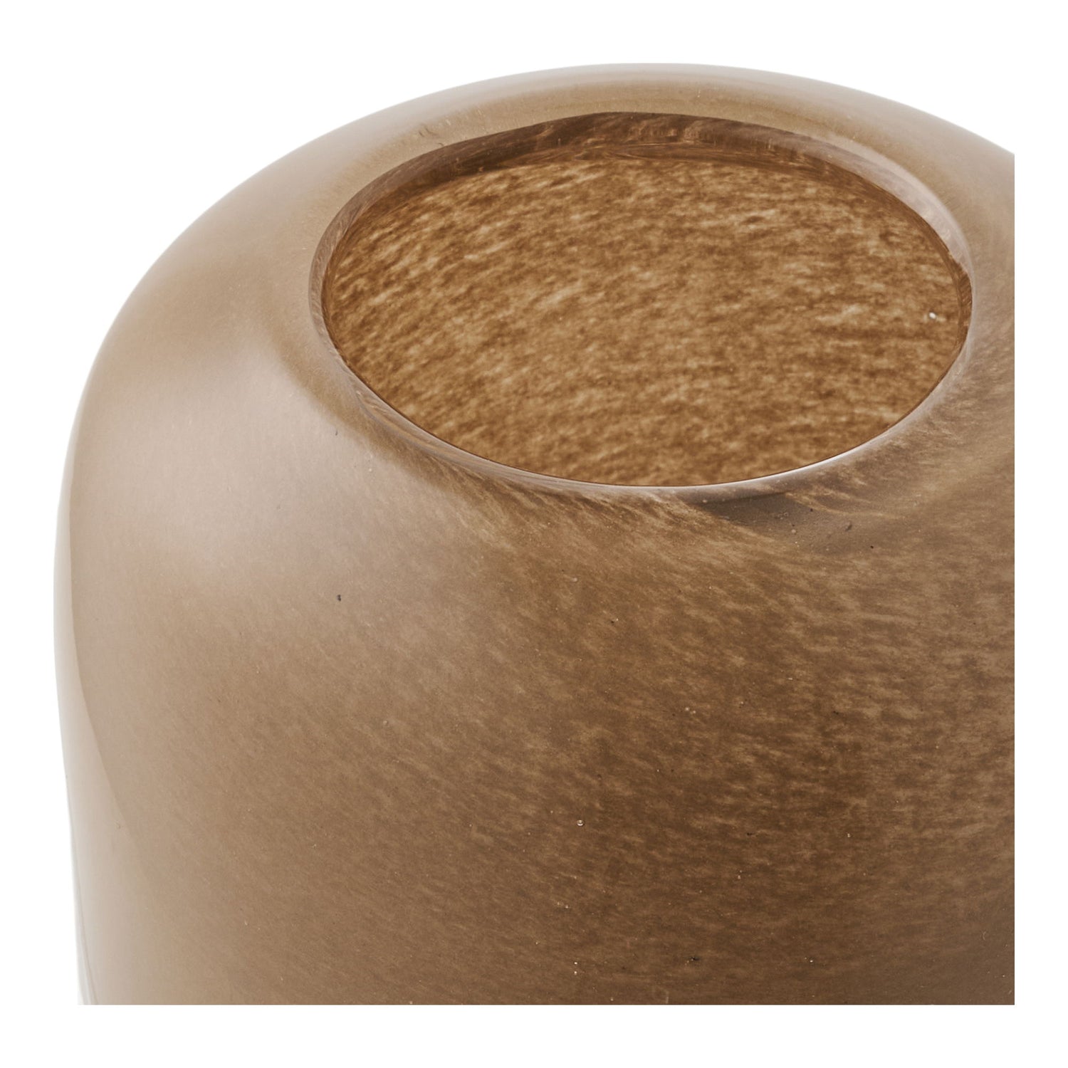 Ljusstake - Ljusstake, munblåst glas, brun Ø8x7,5 cm