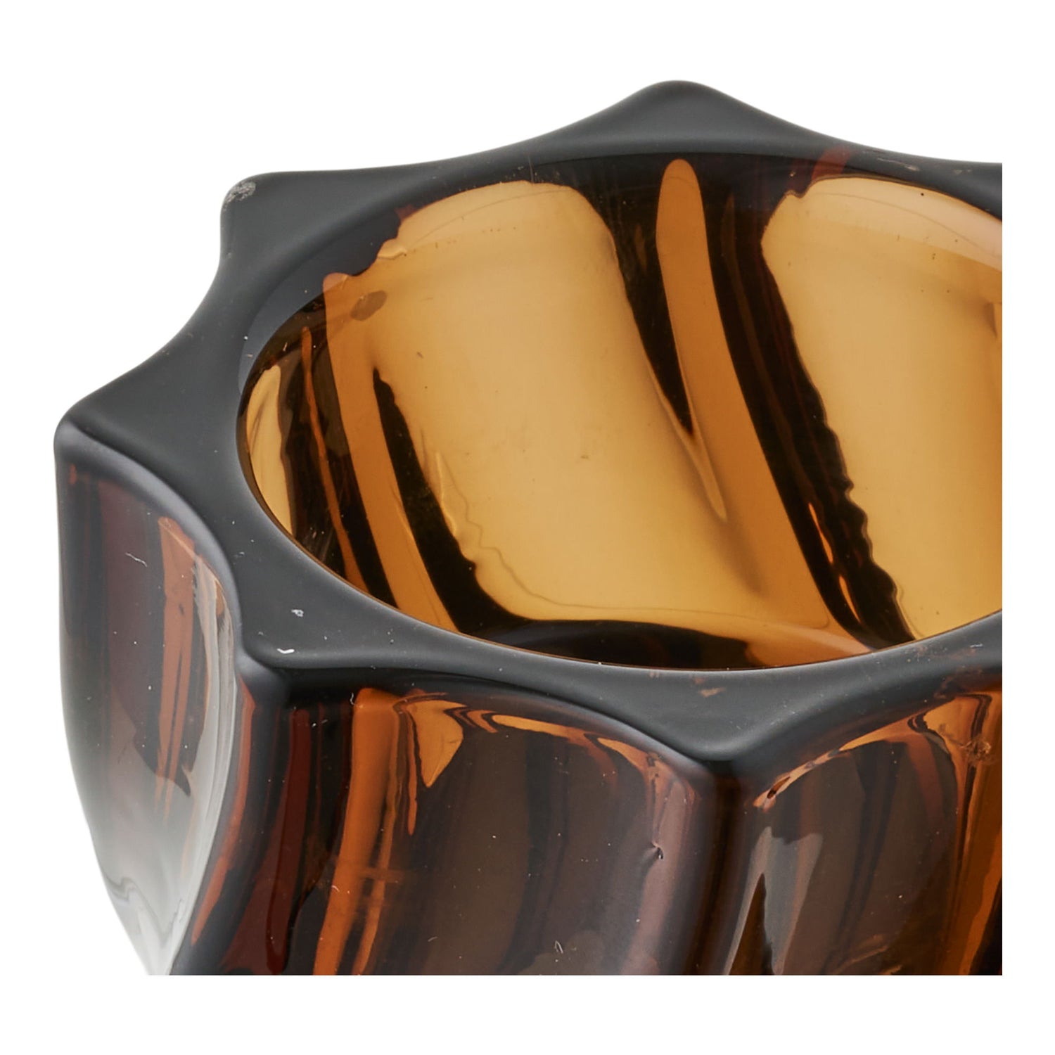 Ljusstake - Ljusstake, glas, rökt brun uppsättning av 2