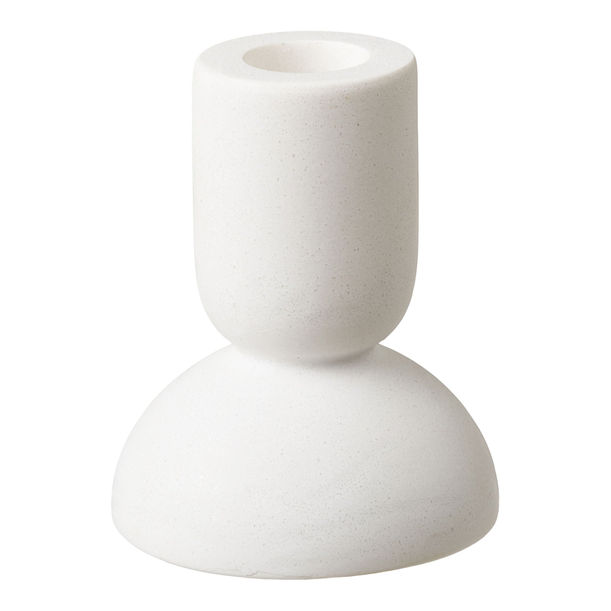 Ljusstake - Ljusstake, kalksten, vit uppsättning av 2
