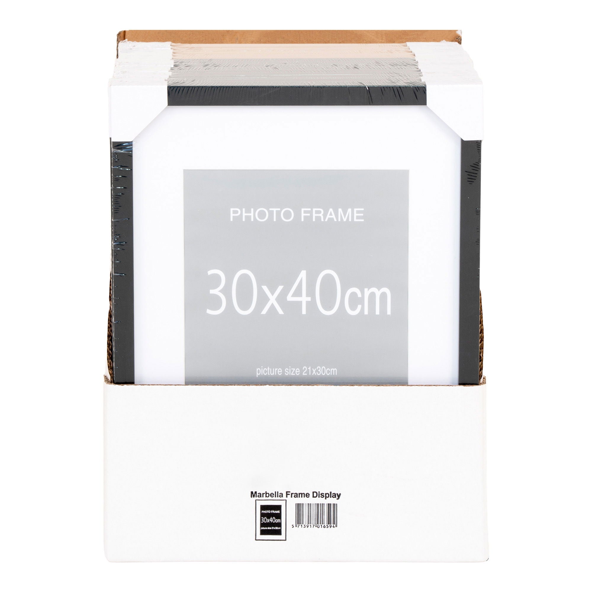 Marbella Frame -display - ramdisplay, 7 st. Svart och 8 st. Nature 30x40 cm