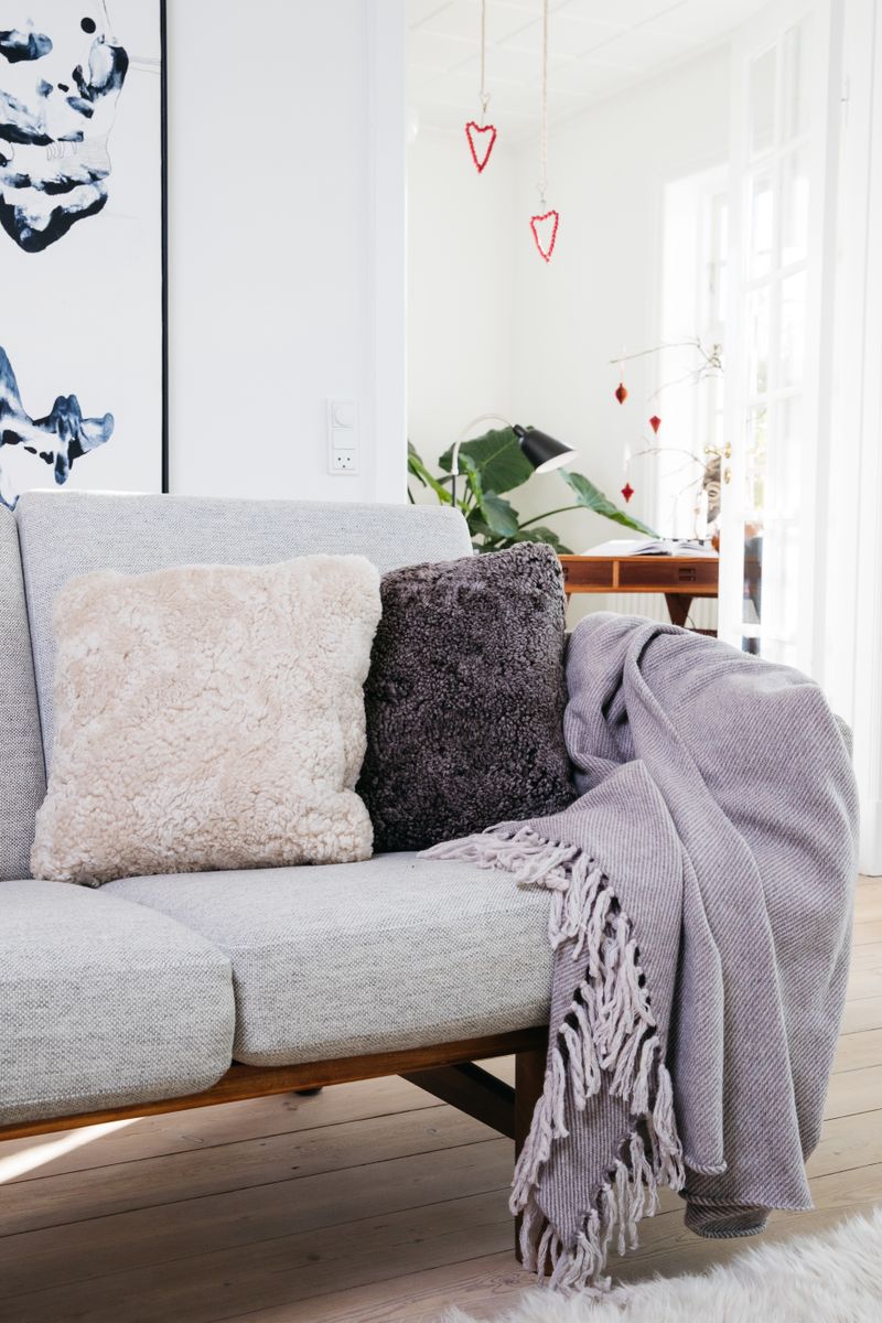 Lammskinnskudde | Korthårig | Nya Zeeland | Dubbelsidig | 40x40 cm