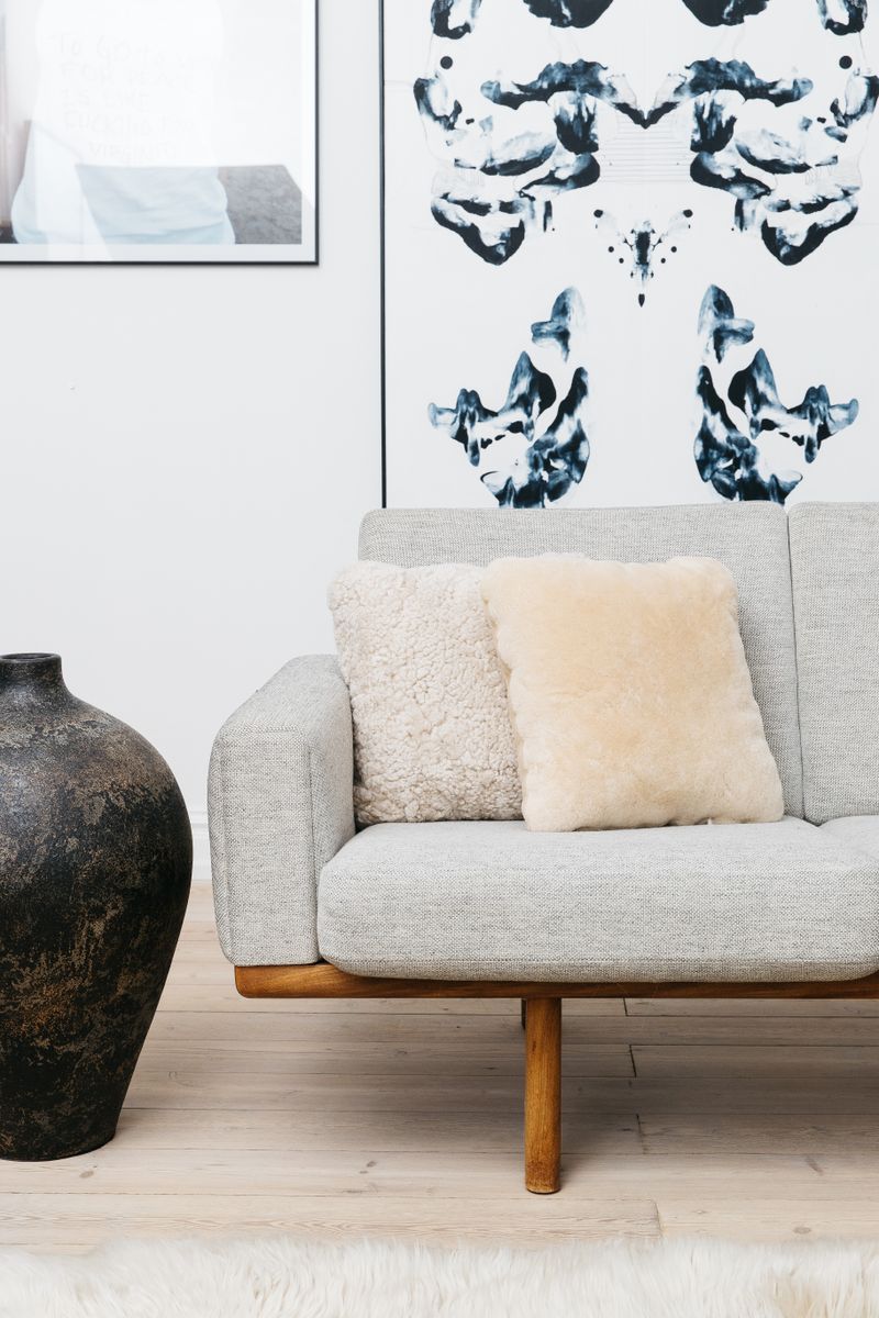 Lammskinnskudde | Korthårig | Nya Zeeland | Dubbelsidig | 40x40 cm