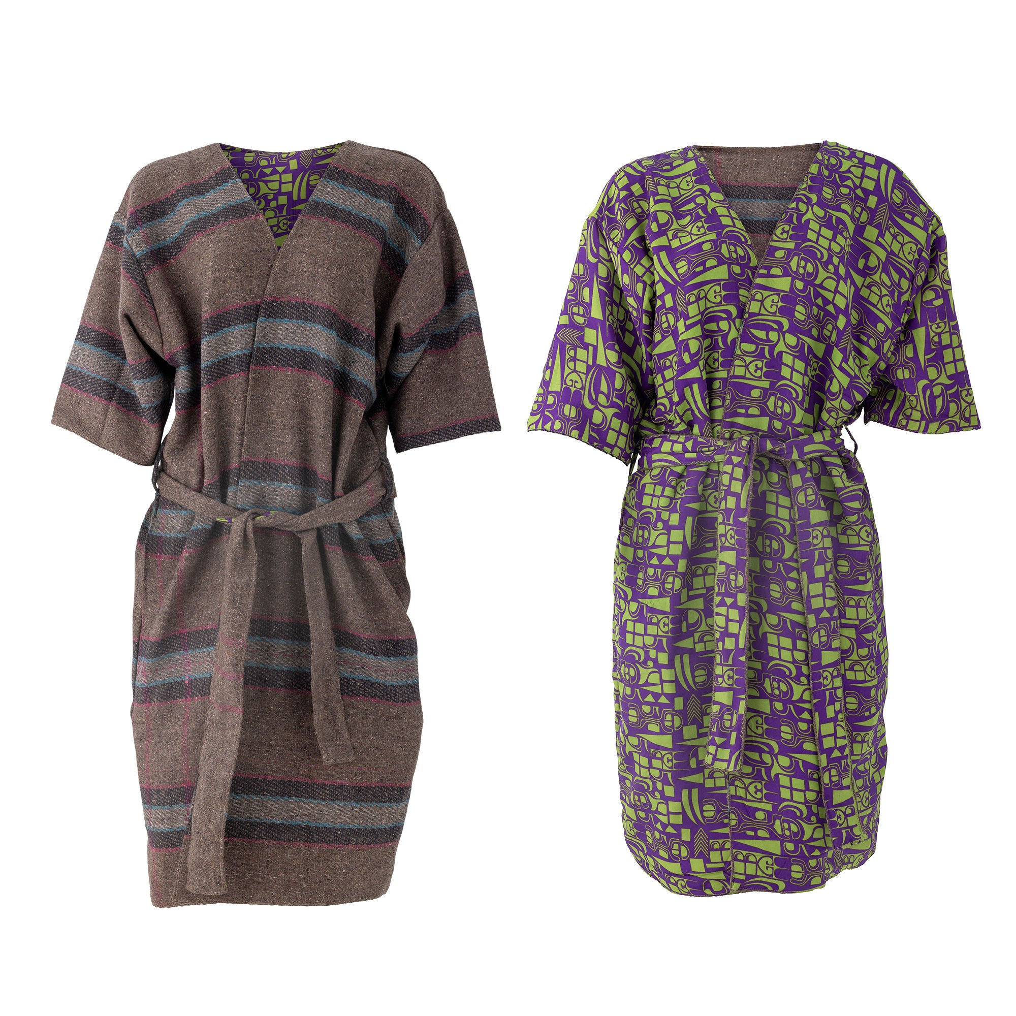 Creative Collection Rieti Kimono, Gray, Upcycleded