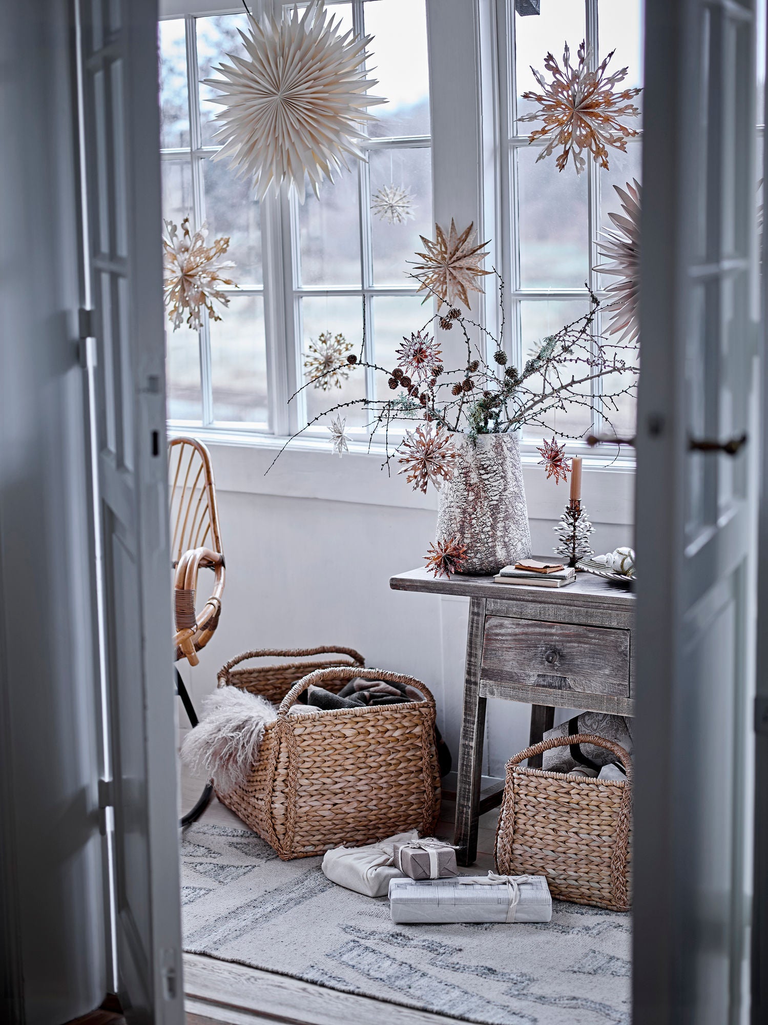 Bloomingville Elijas stjärna w/Light, Brown, FSC® Mix, papper