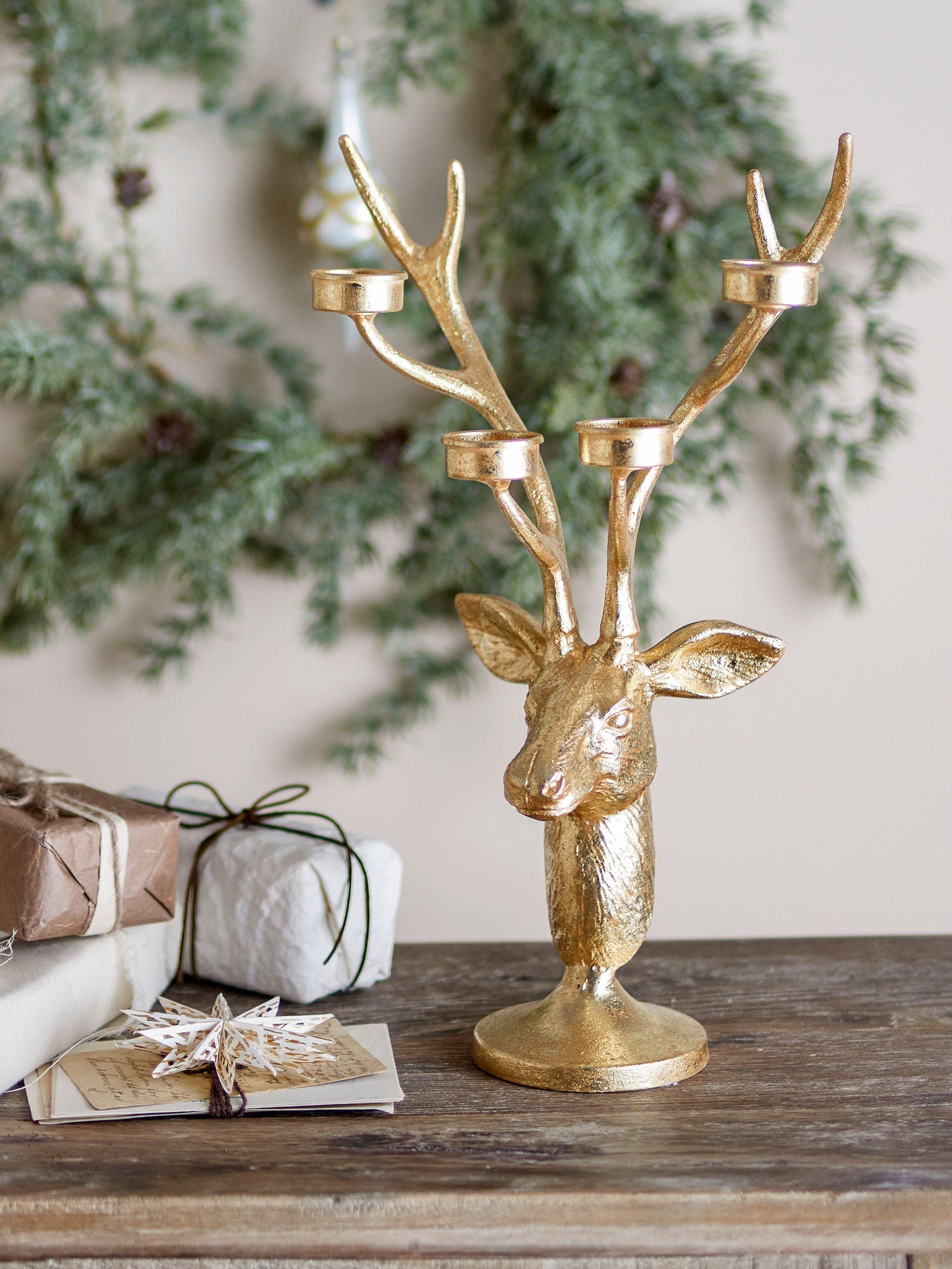 Bloomingville Kanei FyrfadStage, guld, metall